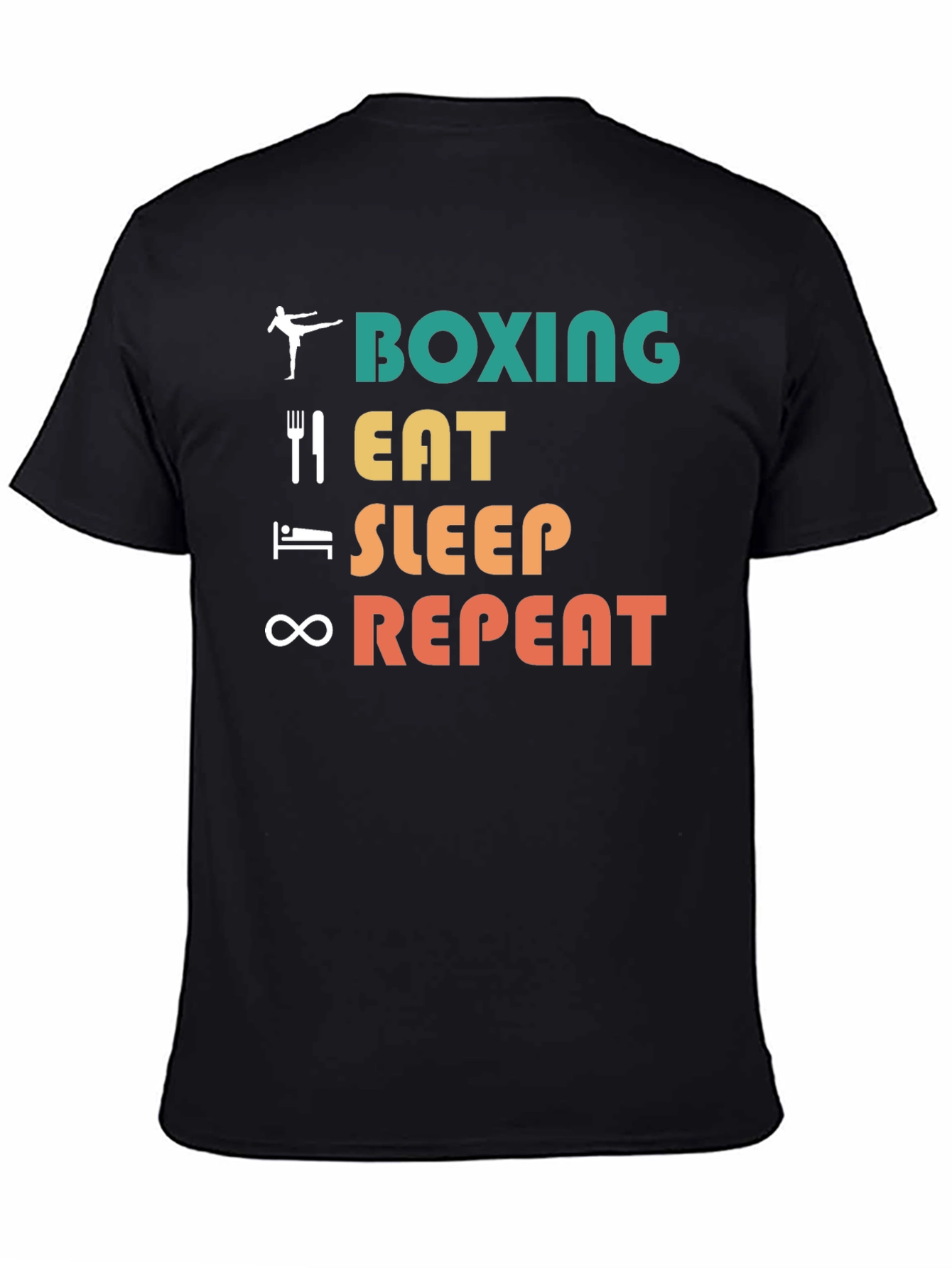Boxing Eat Sleep Repeat Graphic Tee