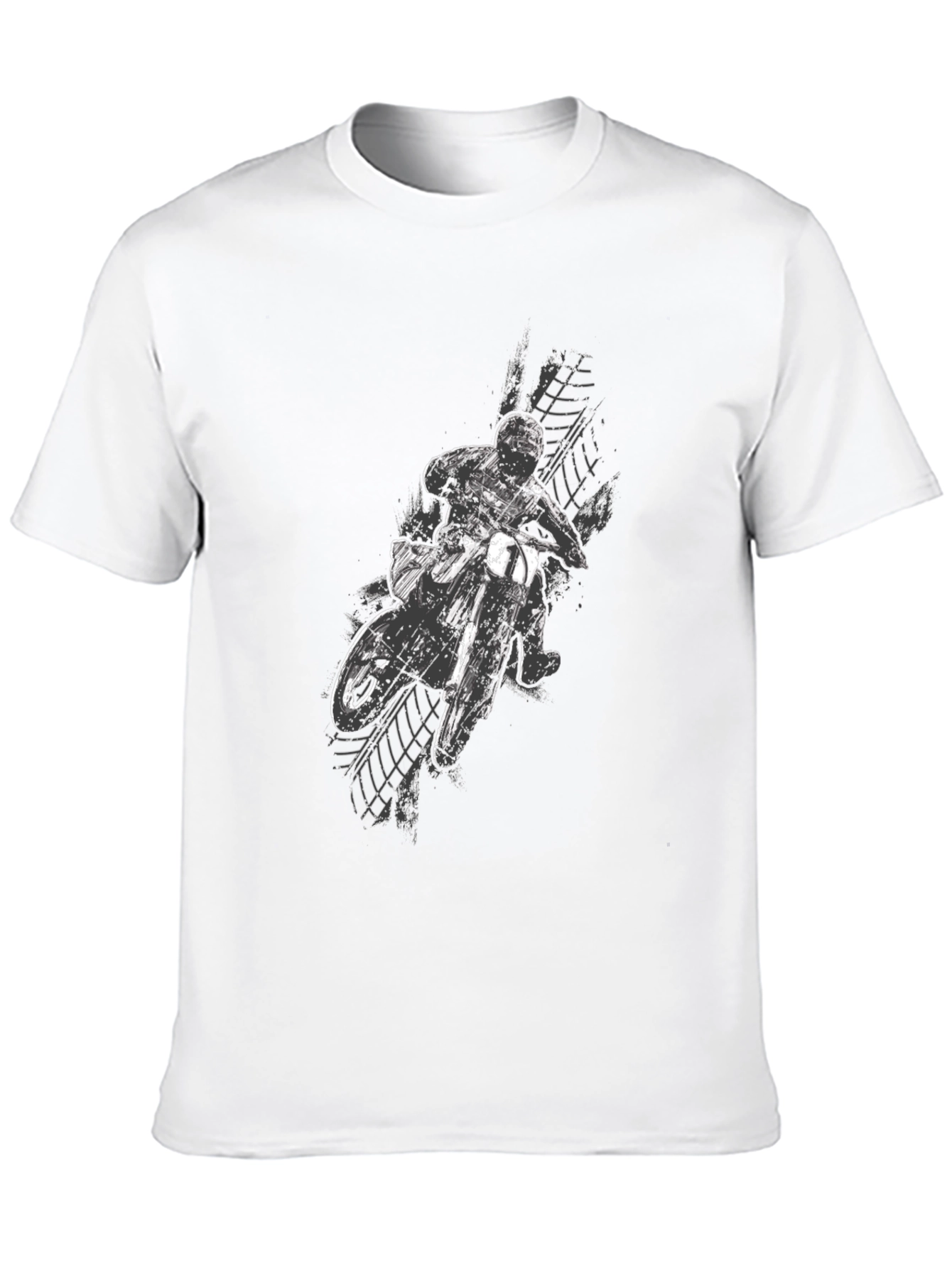 Dirt Bike Rider Graphic Black T-Shirt