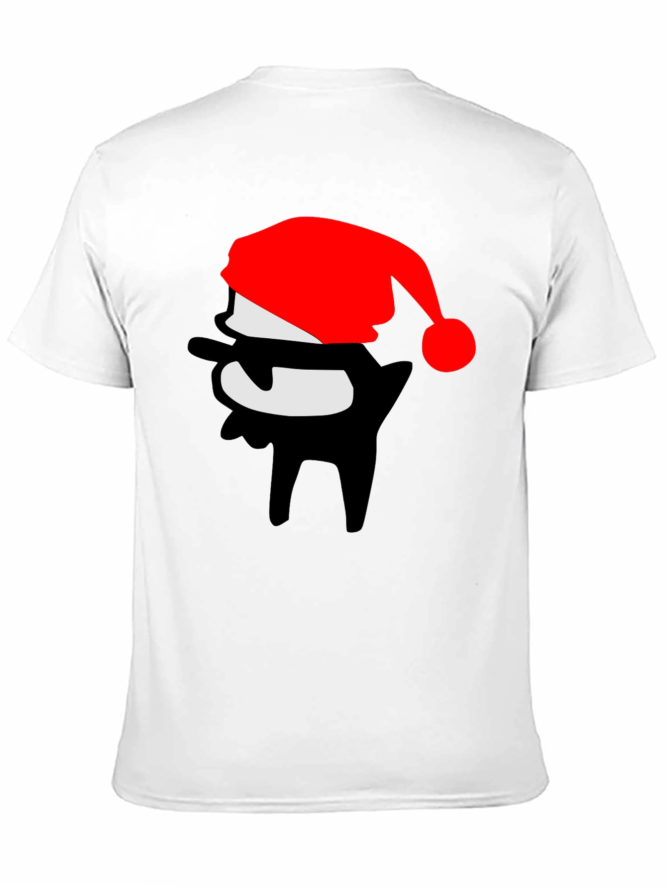 Festive Dab Santa T-Shirt - Black Crew Neck
