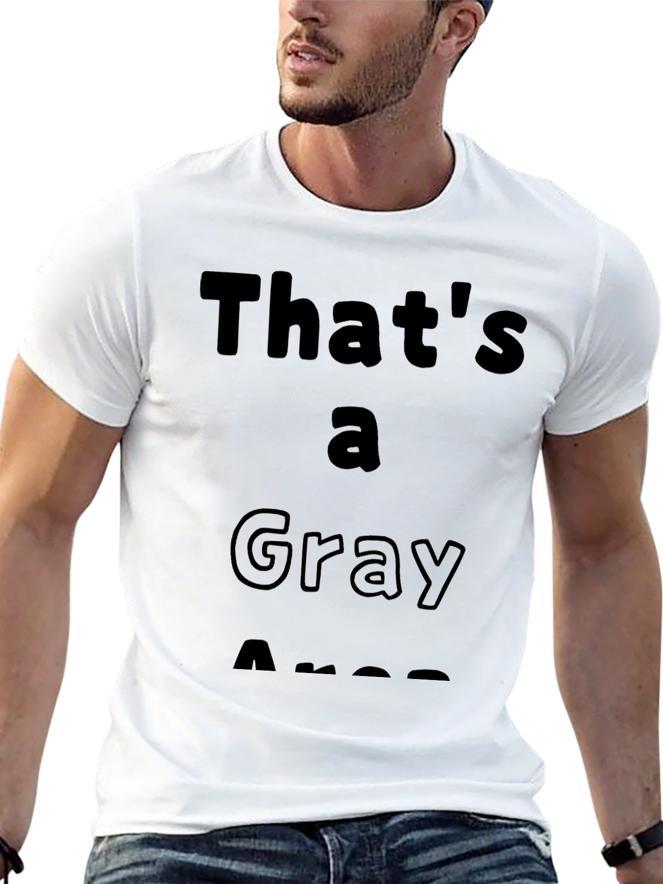 Gray Area Graphic Tee - Soft Cotton Comfort