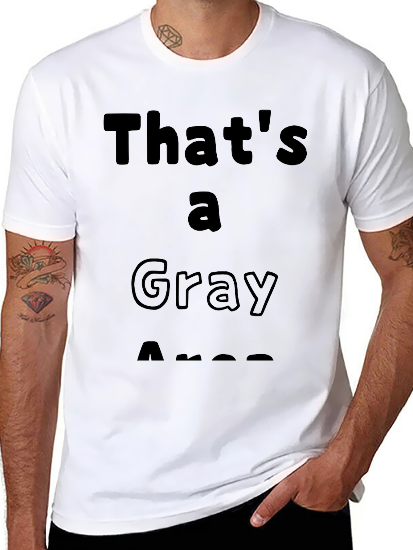 Gray Area Graphic Tee - Soft Cotton Comfort
