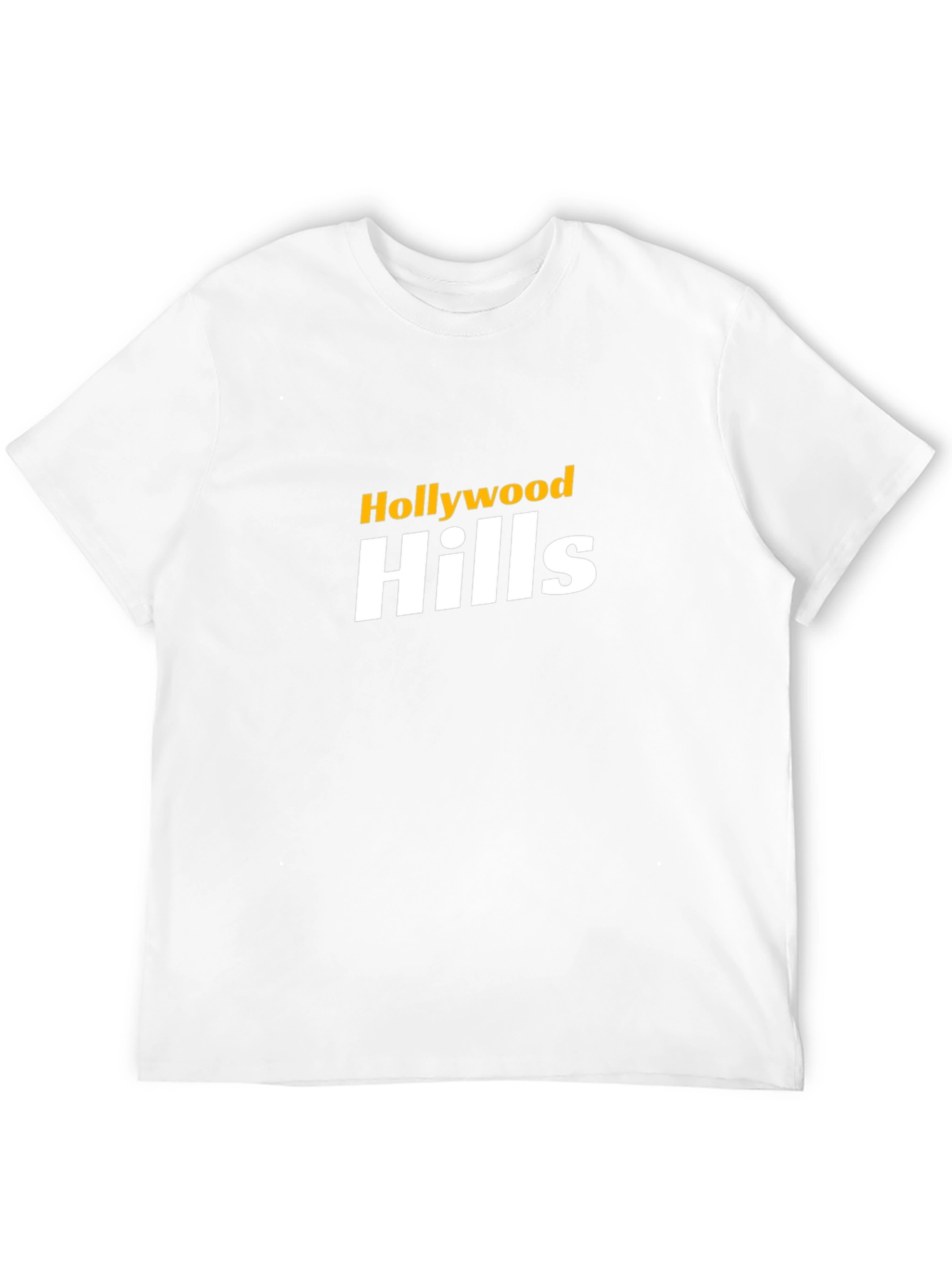 Hollywood Hills Graphic Tee - Black Cotton Blend T-Shirt
