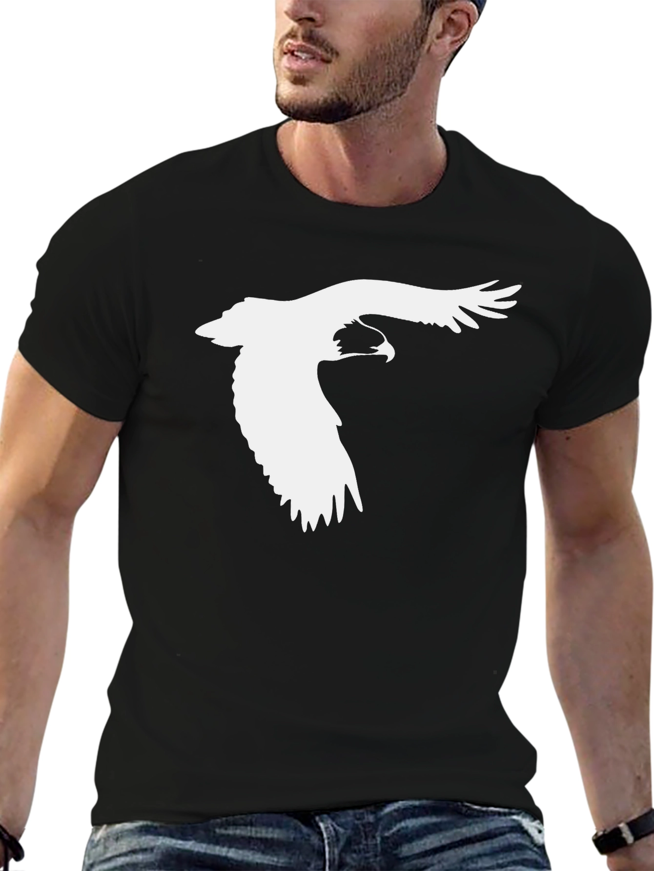 Eagle Graphic Black Tee - Mens Short Sleeve
