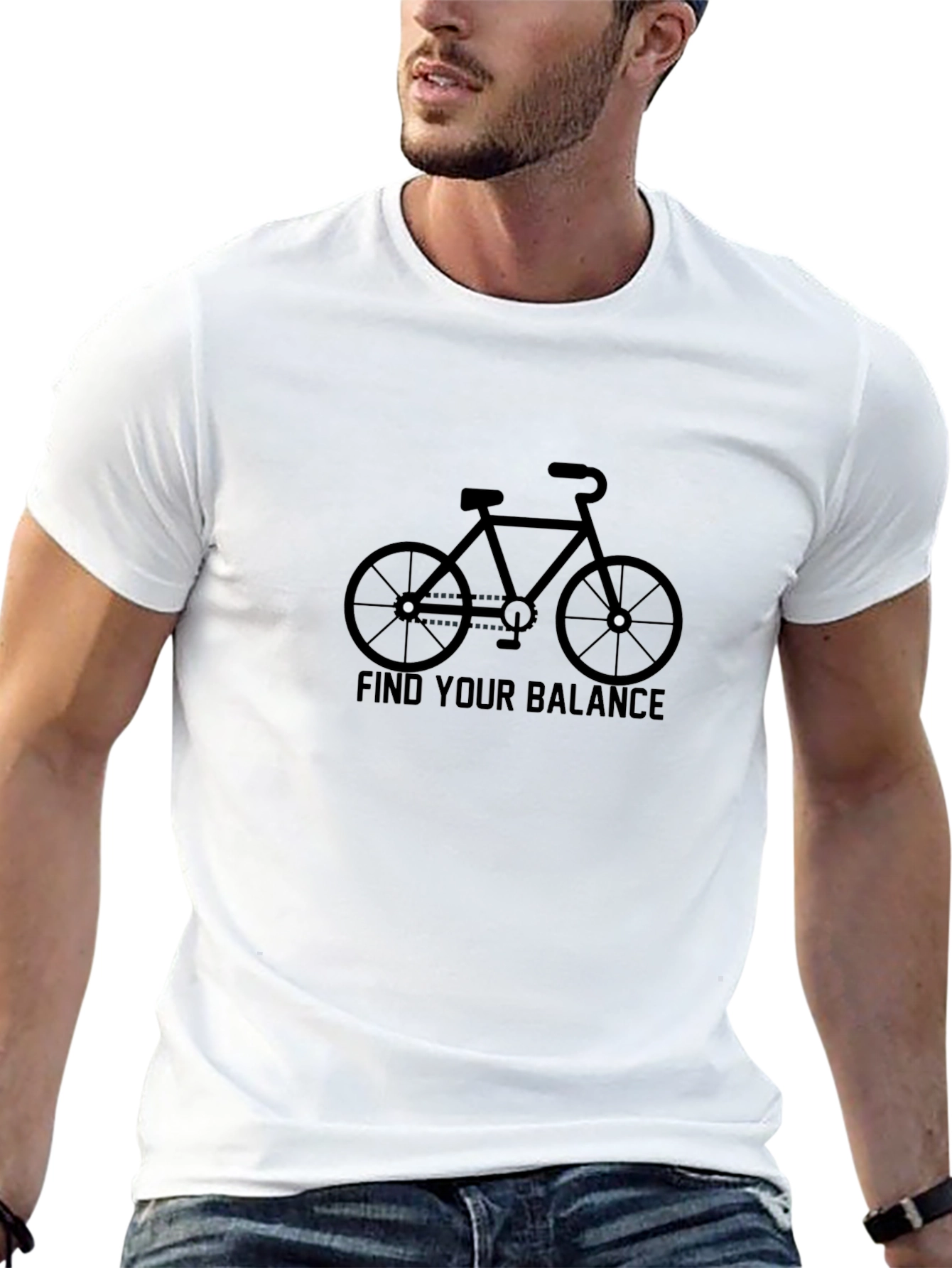 Find Your Balance - Bicycle Graphic T-Shirt