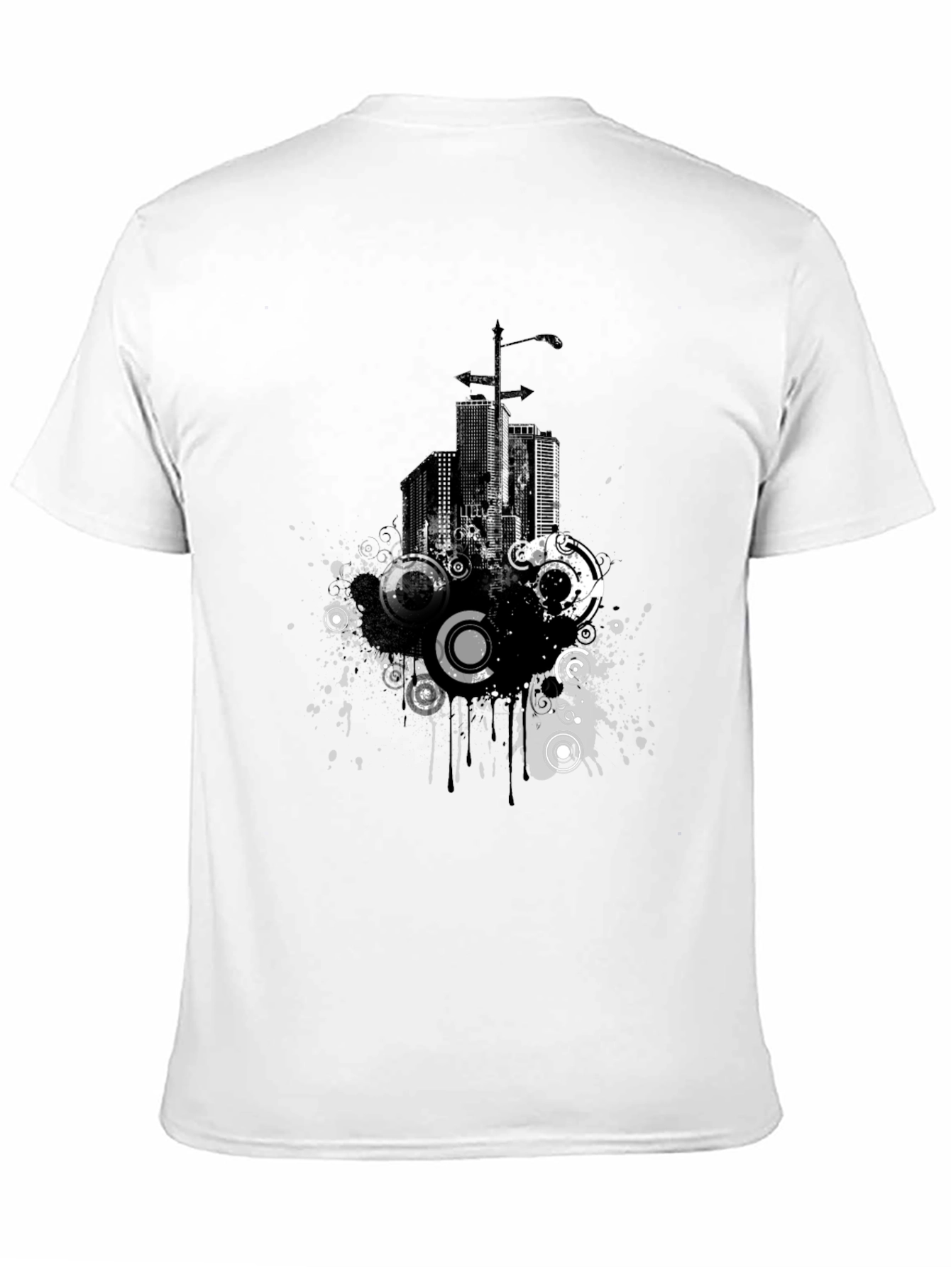 Urban Pulse Graphic Tee - Modern Cityscape Design