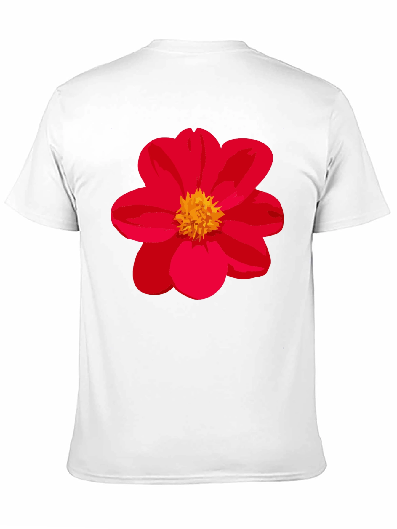 Floral Graphic Tee - Bold Red Flower Shirt