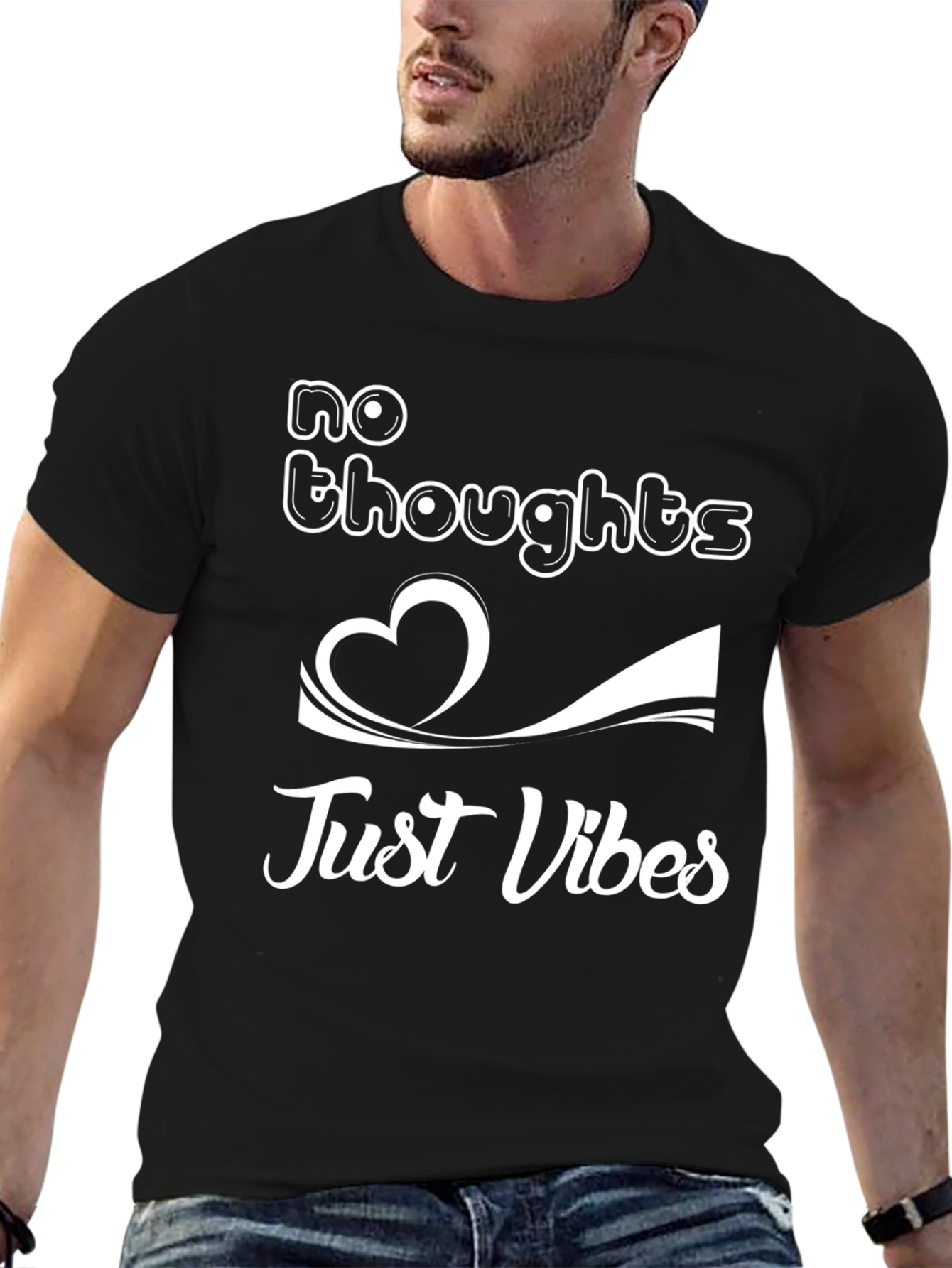 No Thoughts Just Vibes Graphic Tee - Unisex