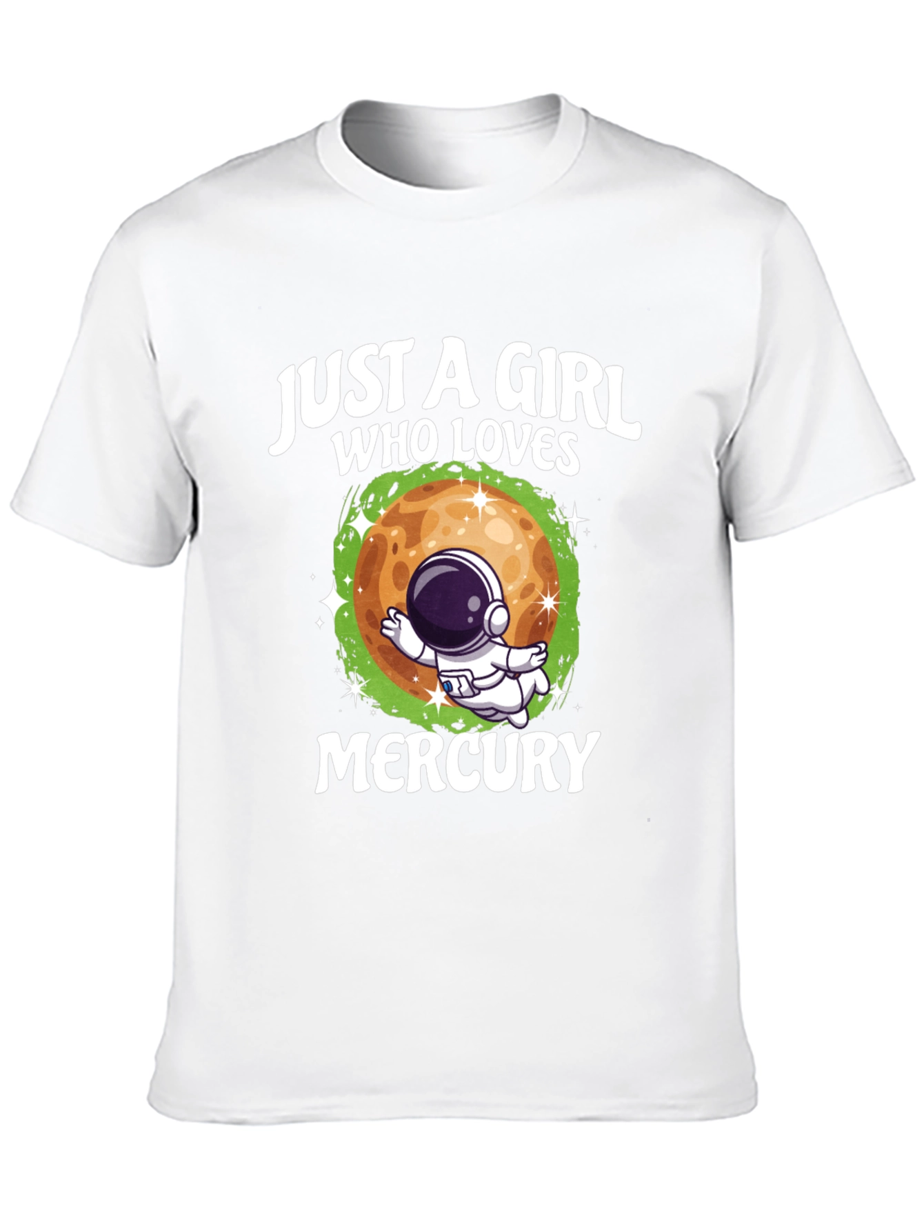 Just a Girl Who Loves Mercury Black T-Shirt