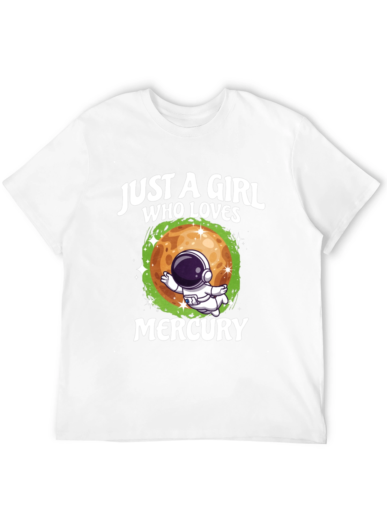 Just a Girl Who Loves Mercury Black T-Shirt