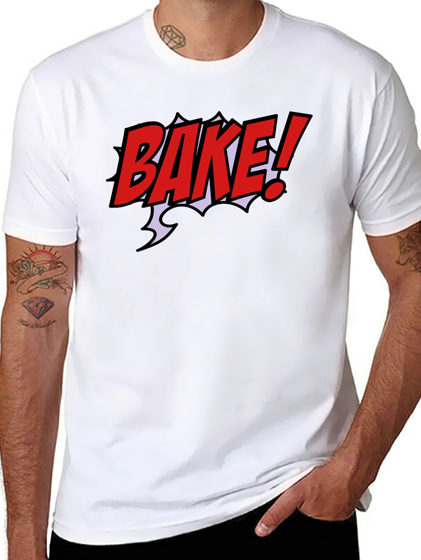 Bake! Graphic Tee - Black Short Sleeve T-Shirt
