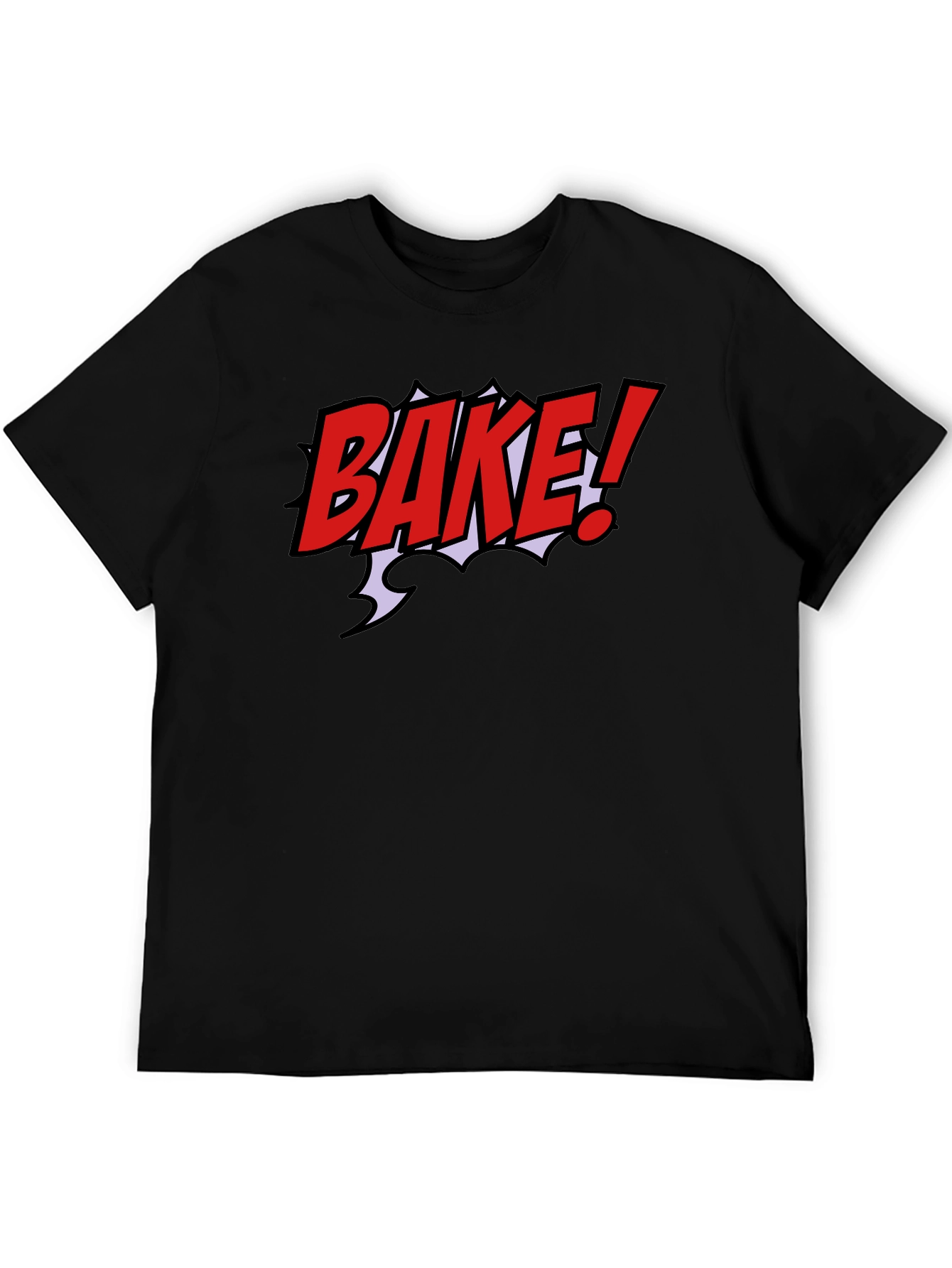Bake! Graphic Tee - Black Short Sleeve T-Shirt