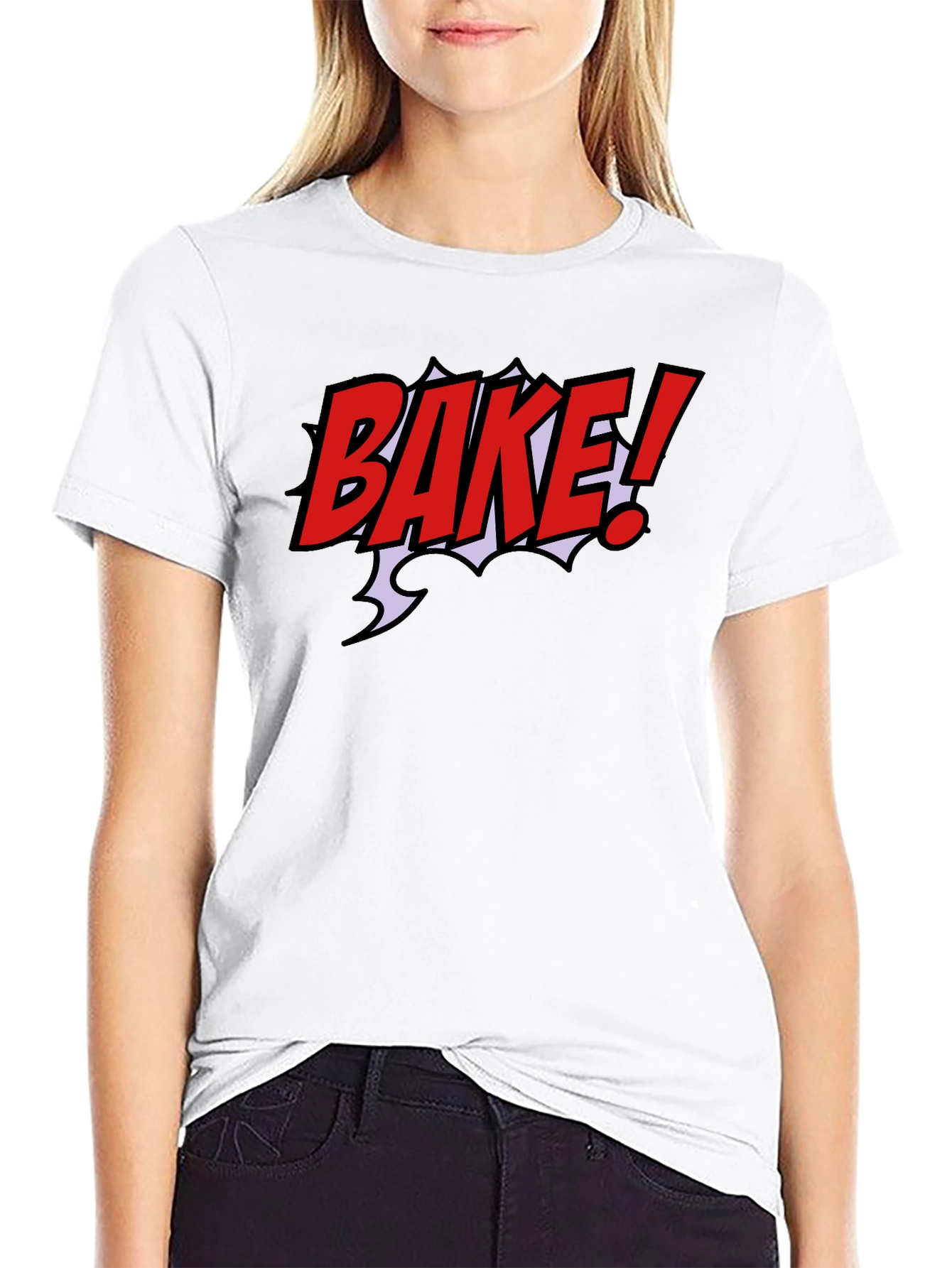 Bake! Graphic Tee - Black Short Sleeve T-Shirt