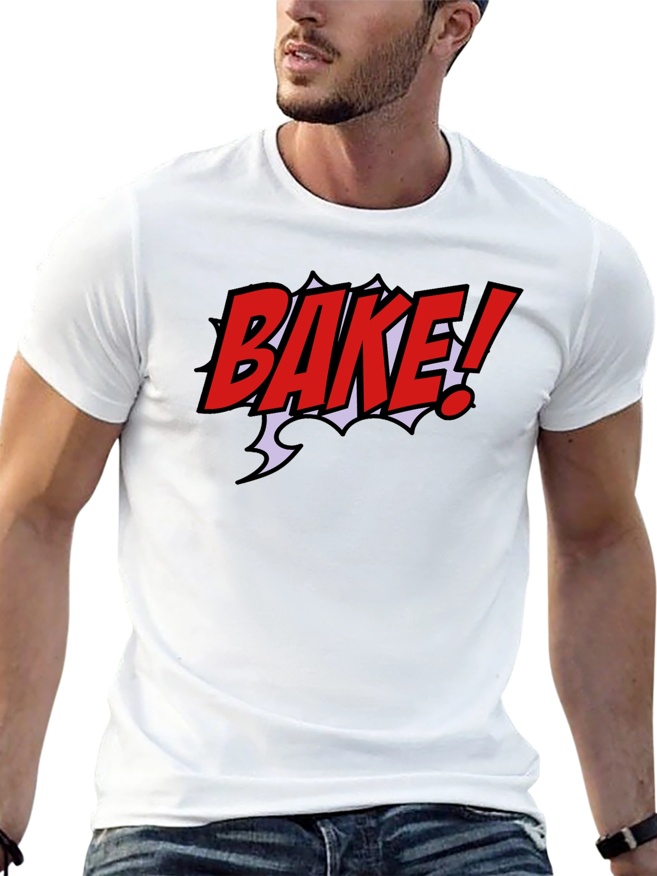 Bake! Graphic Tee - Black Short Sleeve T-Shirt