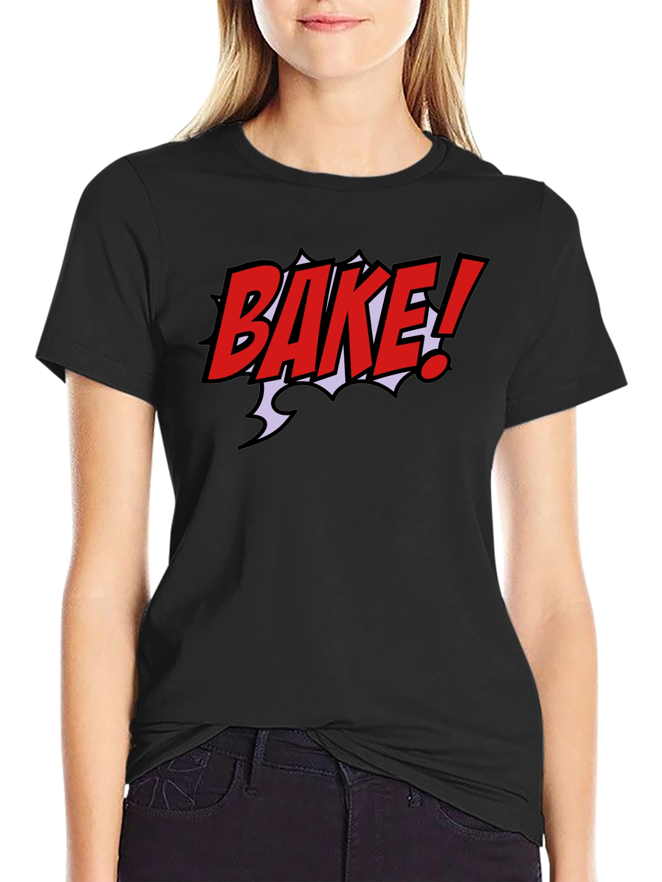 Bake! Graphic Tee - Black Short Sleeve T-Shirt