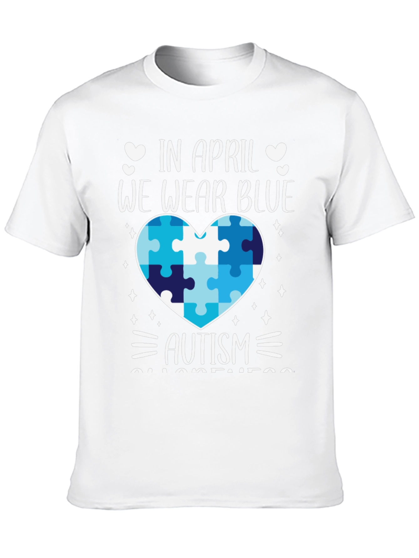 Autism Awareness T-Shirt - We Wear Blue in April