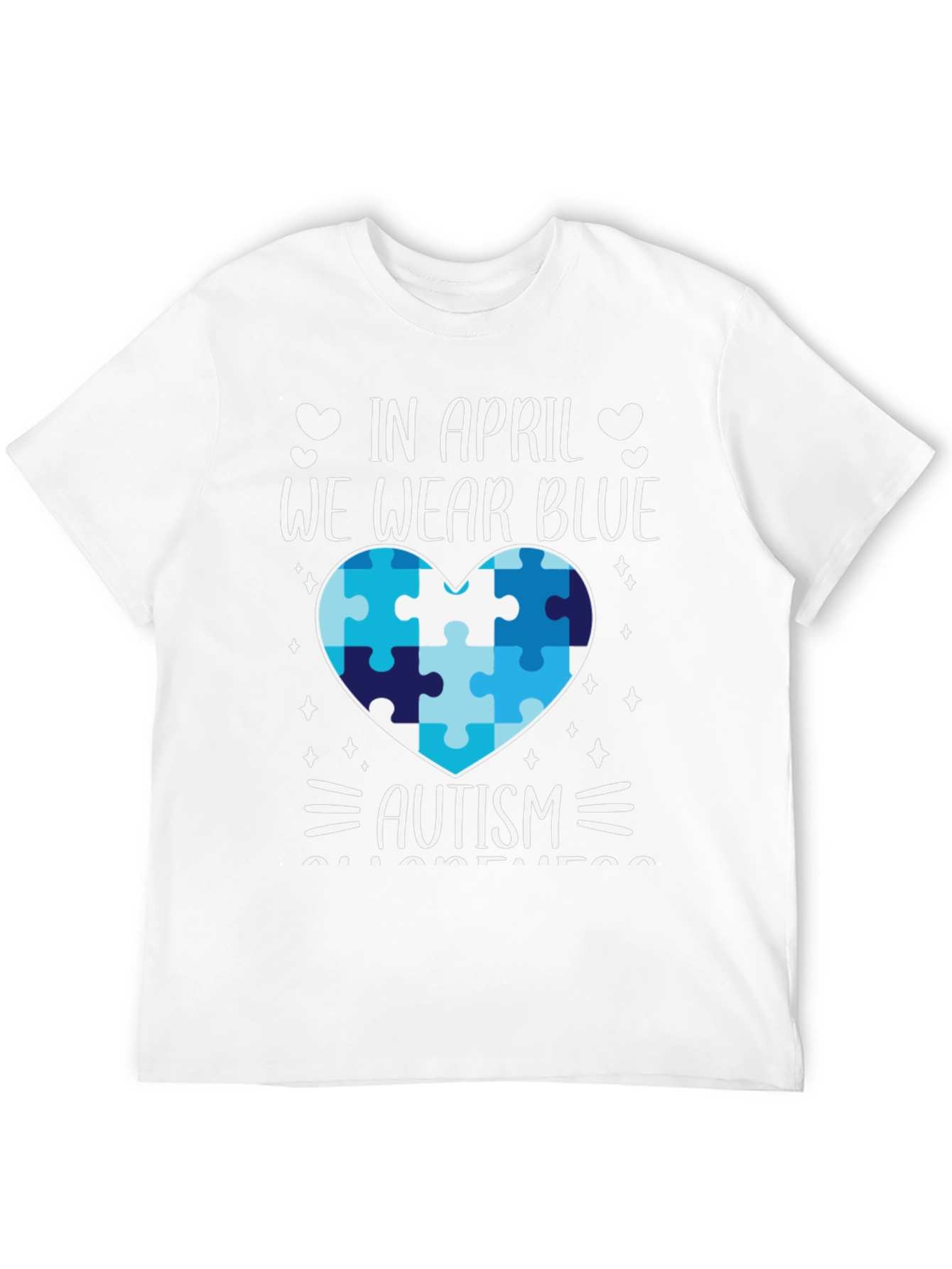 Autism Awareness T-Shirt - We Wear Blue in April