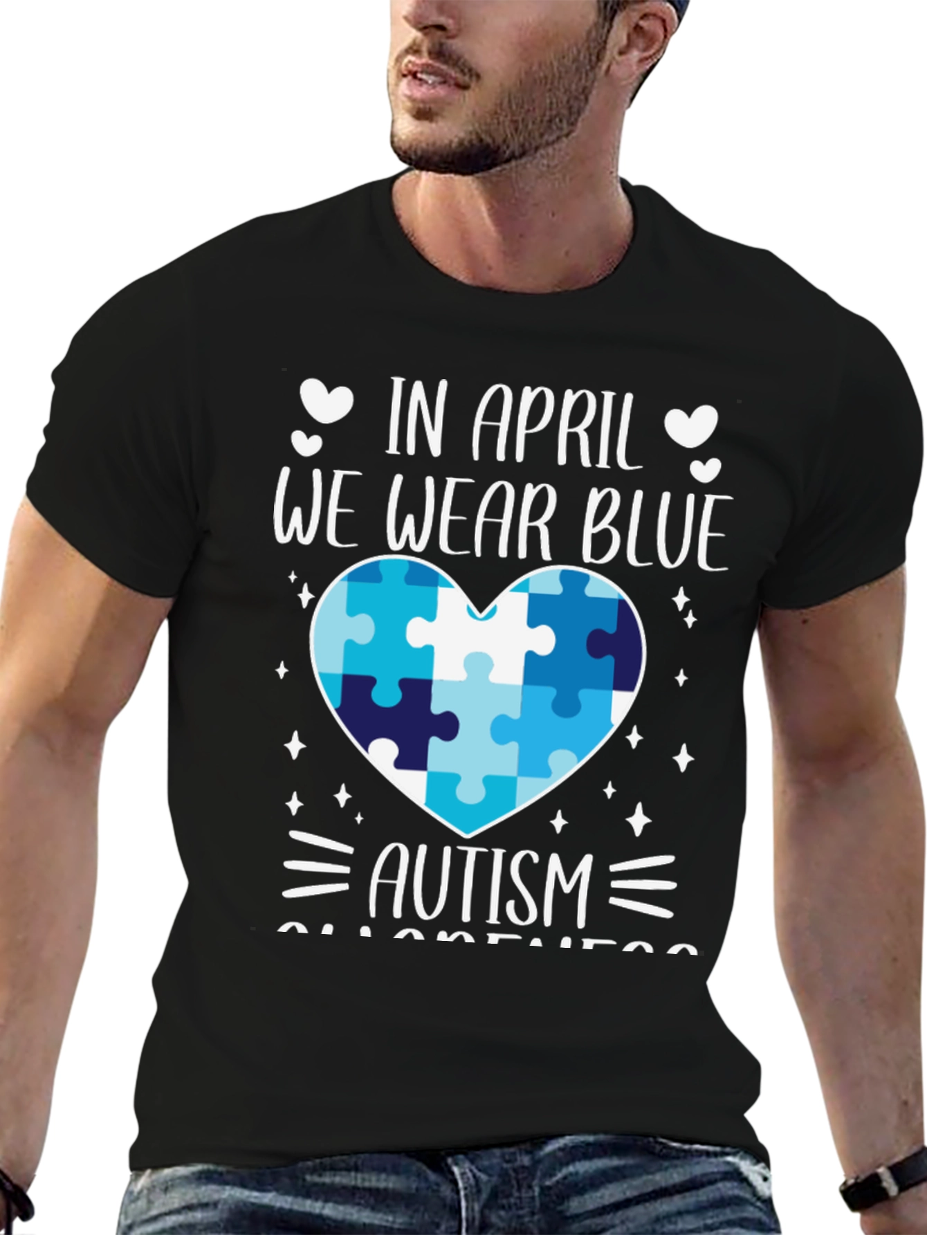 Autism Awareness T-Shirt - We Wear Blue in April