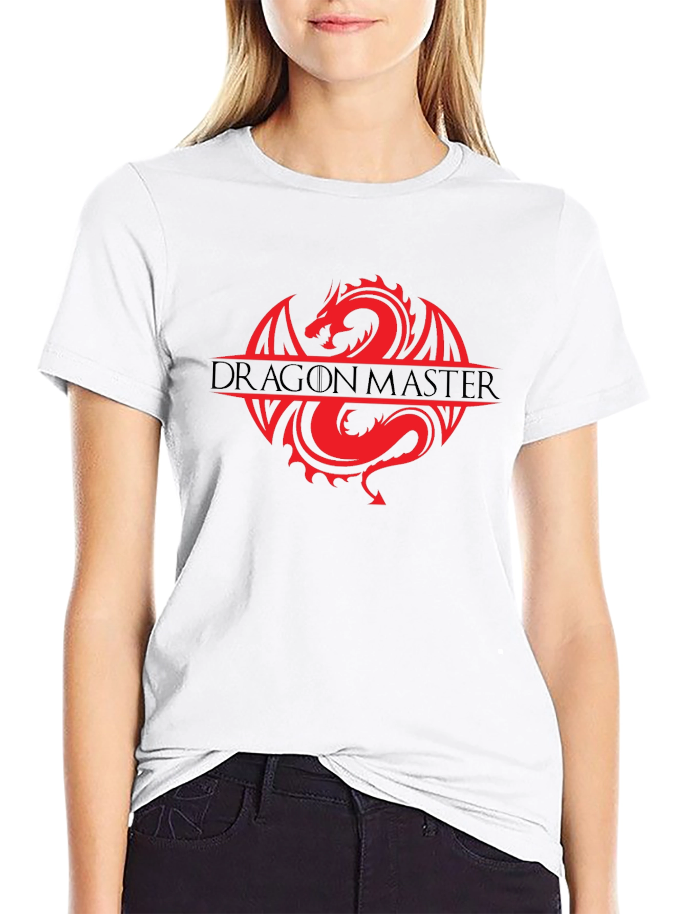 Dragon Master Graphic Tee - Black Cotton T-Shirt