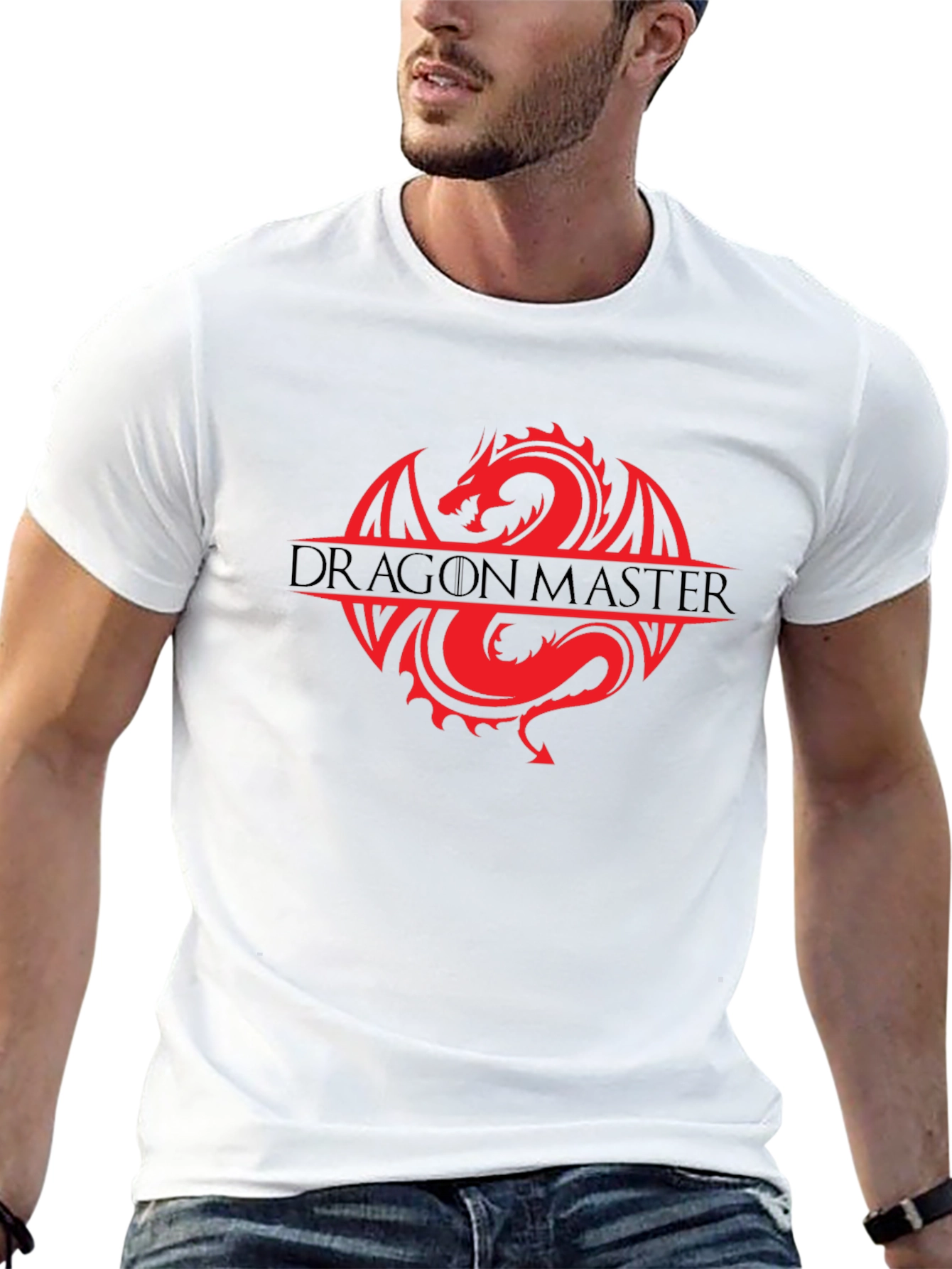Dragon Master Graphic Tee - Black Cotton T-Shirt