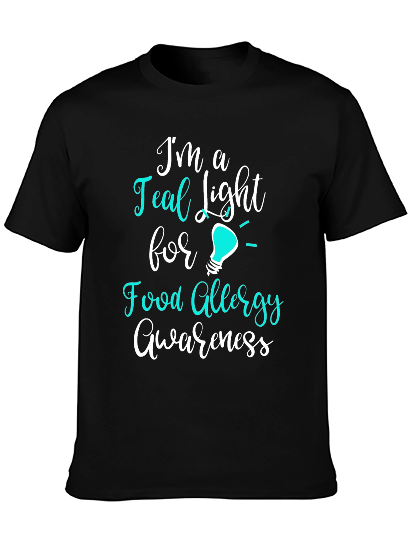 Teal Light Food Allergy Awareness T-Shirt