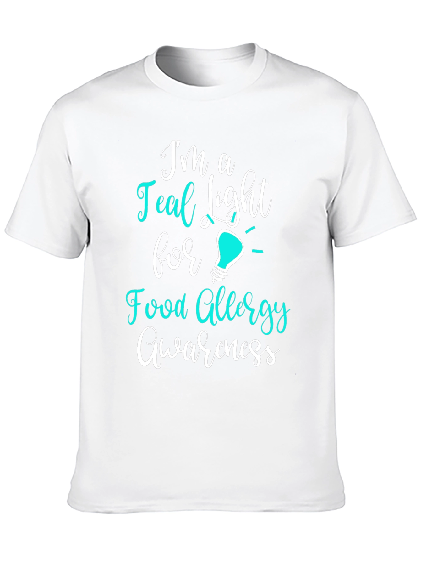 Teal Light Food Allergy Awareness T-Shirt