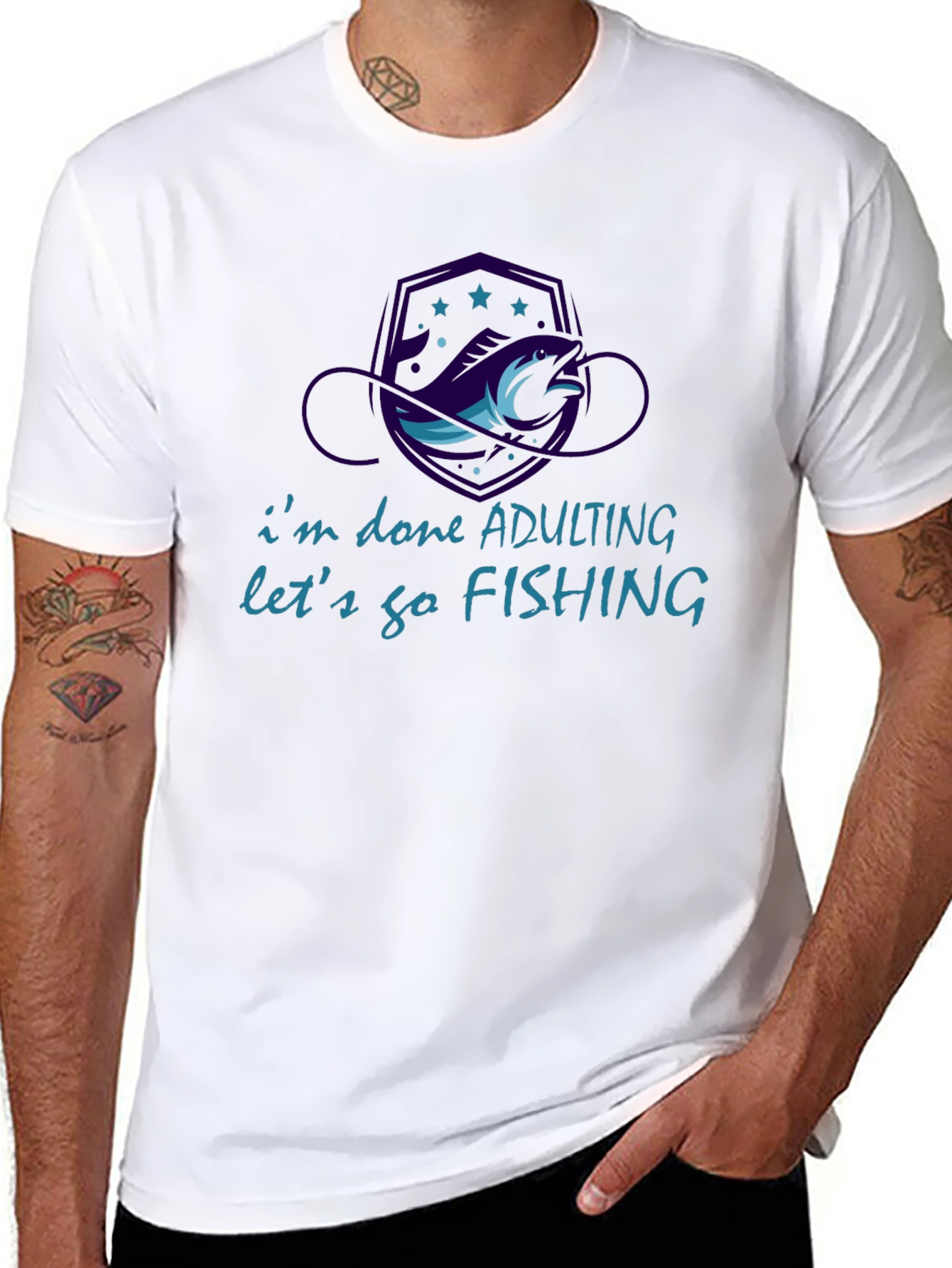 Funny Fishing T-Shirt - Im Done Adulting