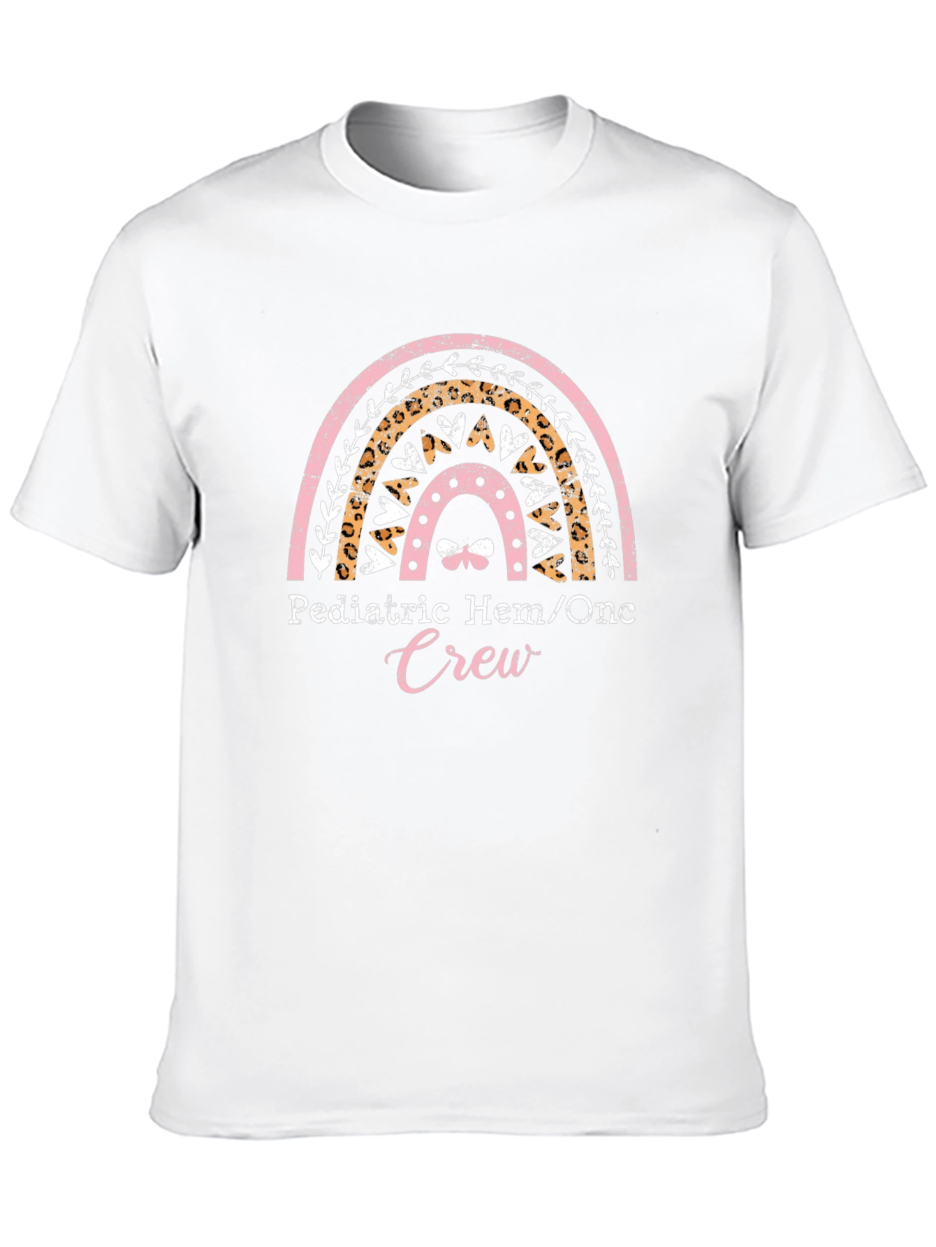 Pediatric Hem/Onc Crew T-Shirt - Rainbow Design