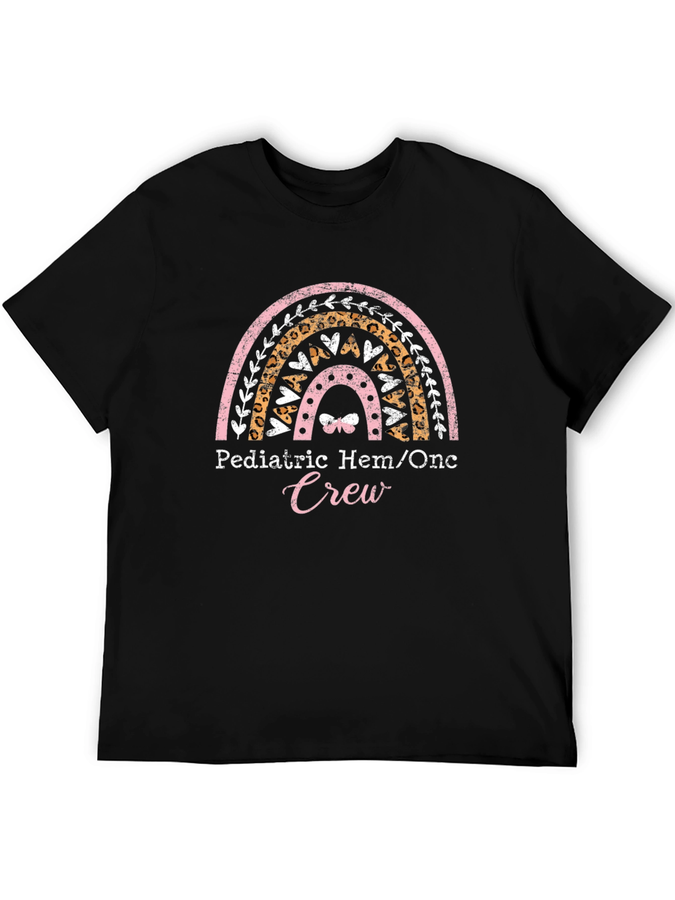 Pediatric Hem/Onc Crew T-Shirt - Rainbow Design