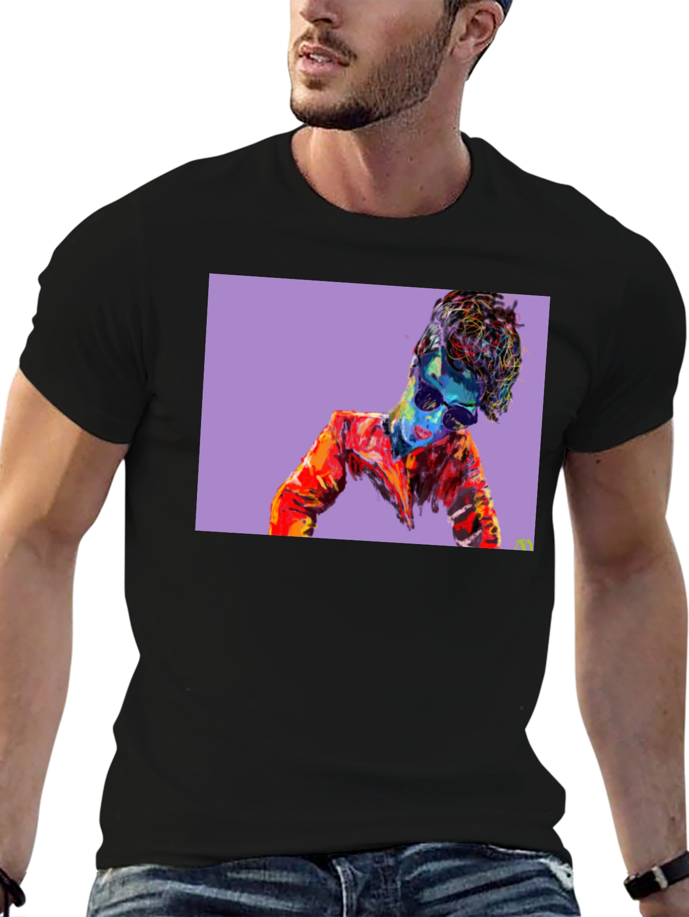 Abstract Pop Art Graphic Tee - Cool Artistic Design