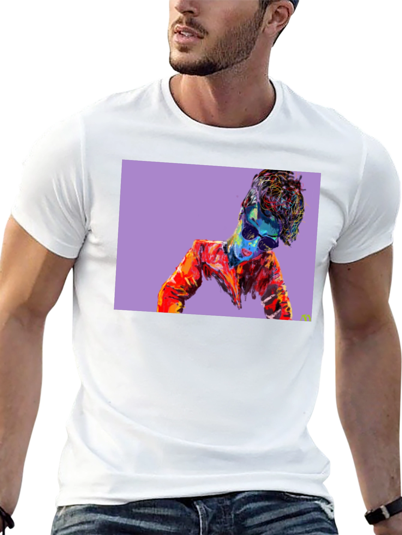 Abstract Pop Art Graphic Tee - Cool Artistic Design