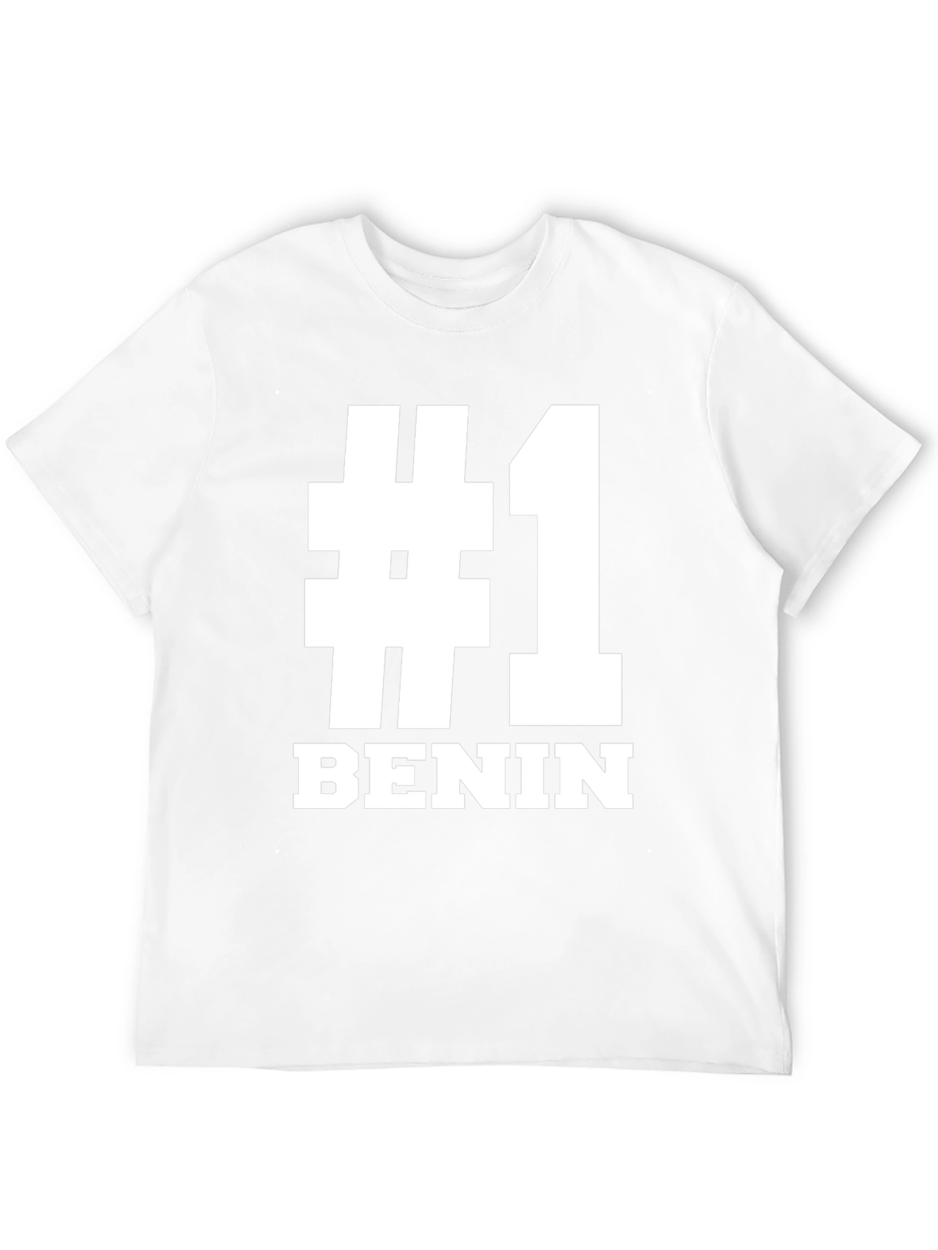 #1 Benin T-Shirt - Black Bold Graphic Tee