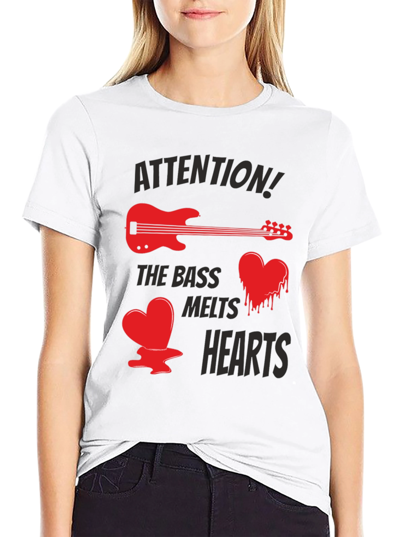 Bass Guitar Melts Hearts Funny T-Shirt