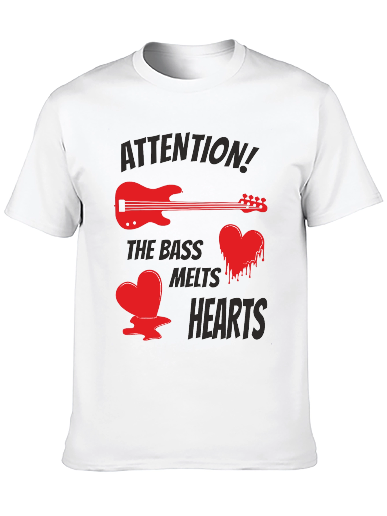 Bass Guitar Melts Hearts Funny T-Shirt