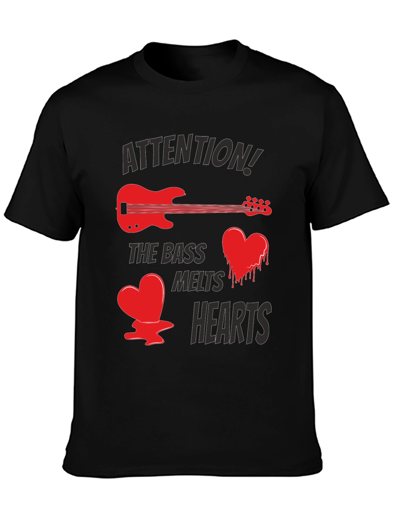 Bass Guitar Melts Hearts Funny T-Shirt