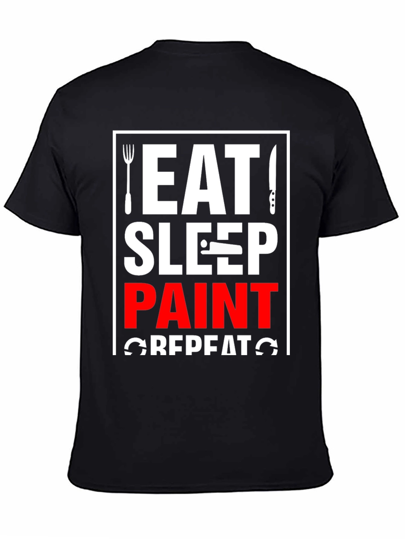 Eat Sleep Paint Repeat Graphic T-Shirt