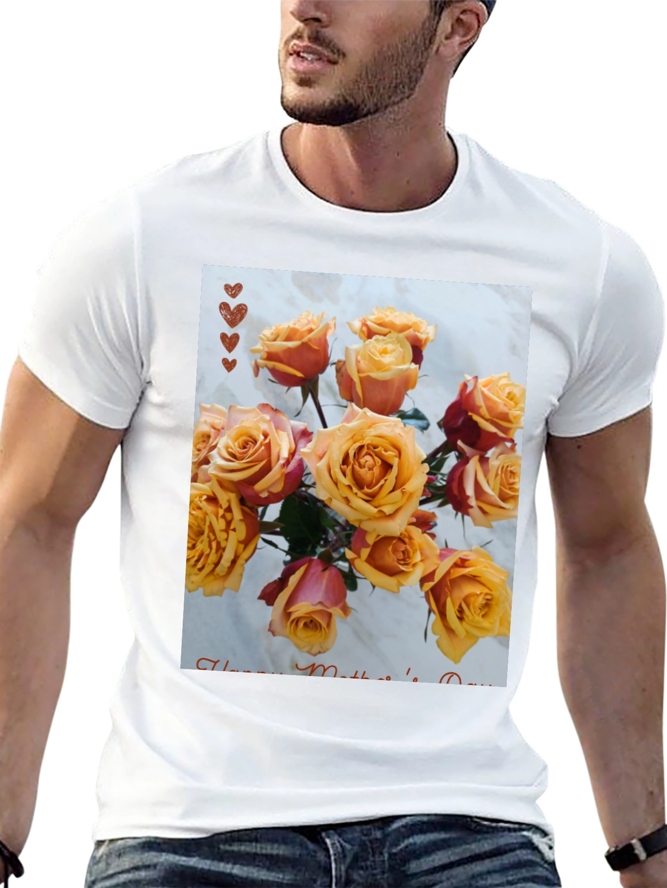 Floral Mothers Day T-Shirt - Rose Bouquet Design