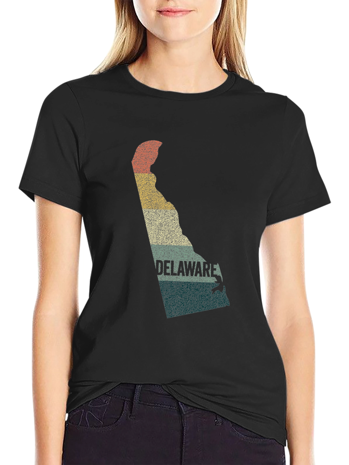 Delaware State Retro Graphic T-Shirt