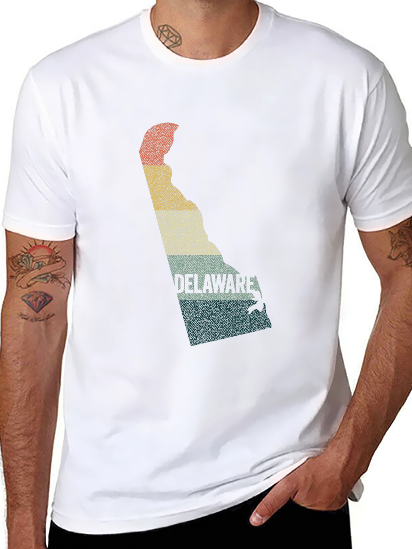 Delaware State Retro Graphic T-Shirt