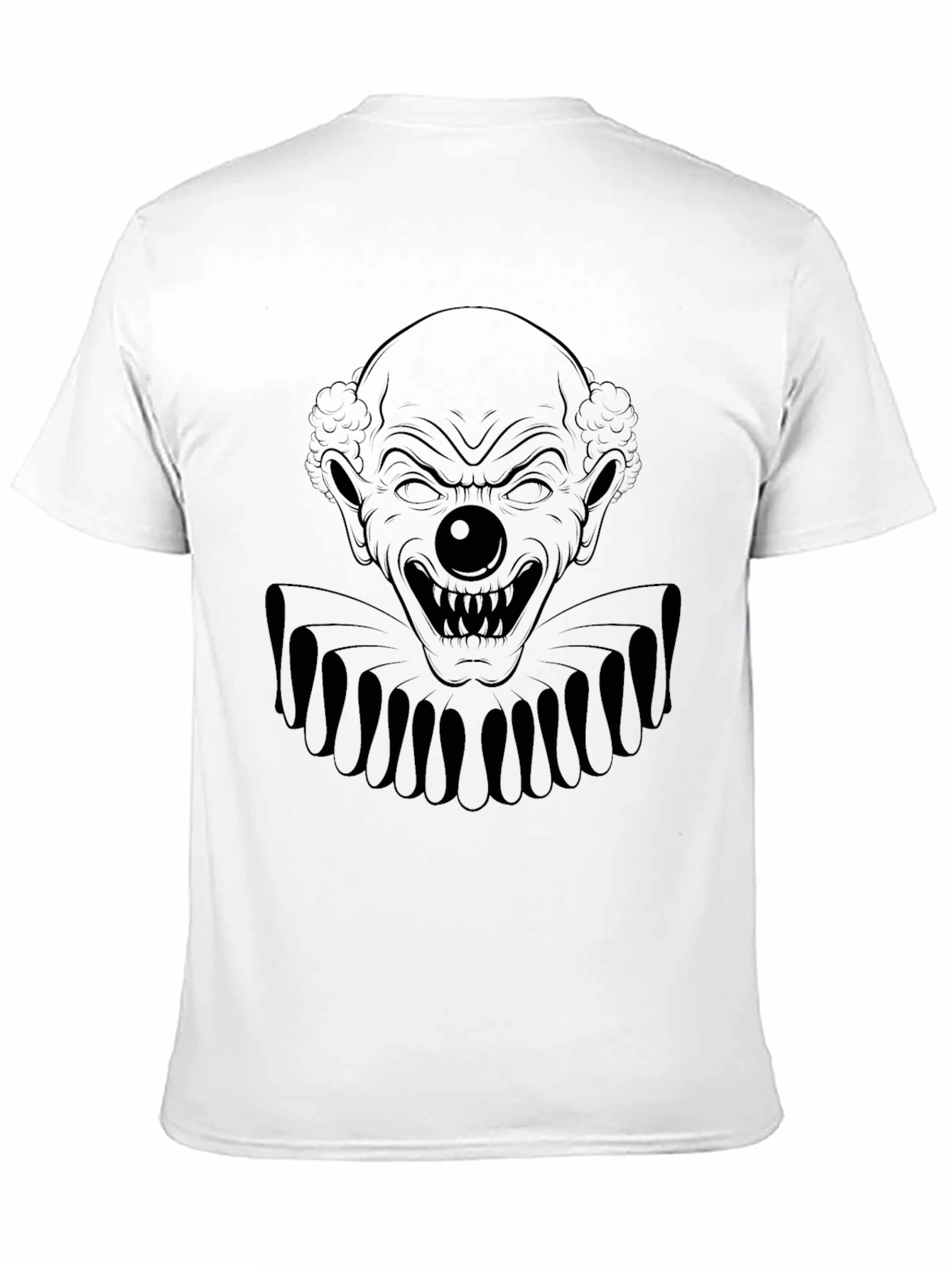 Mens Black Scary Clown Graphic Tee Shirt