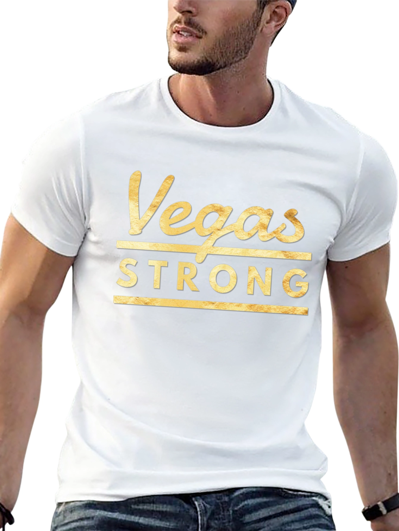 Vegas Strong Black Graphic Tee