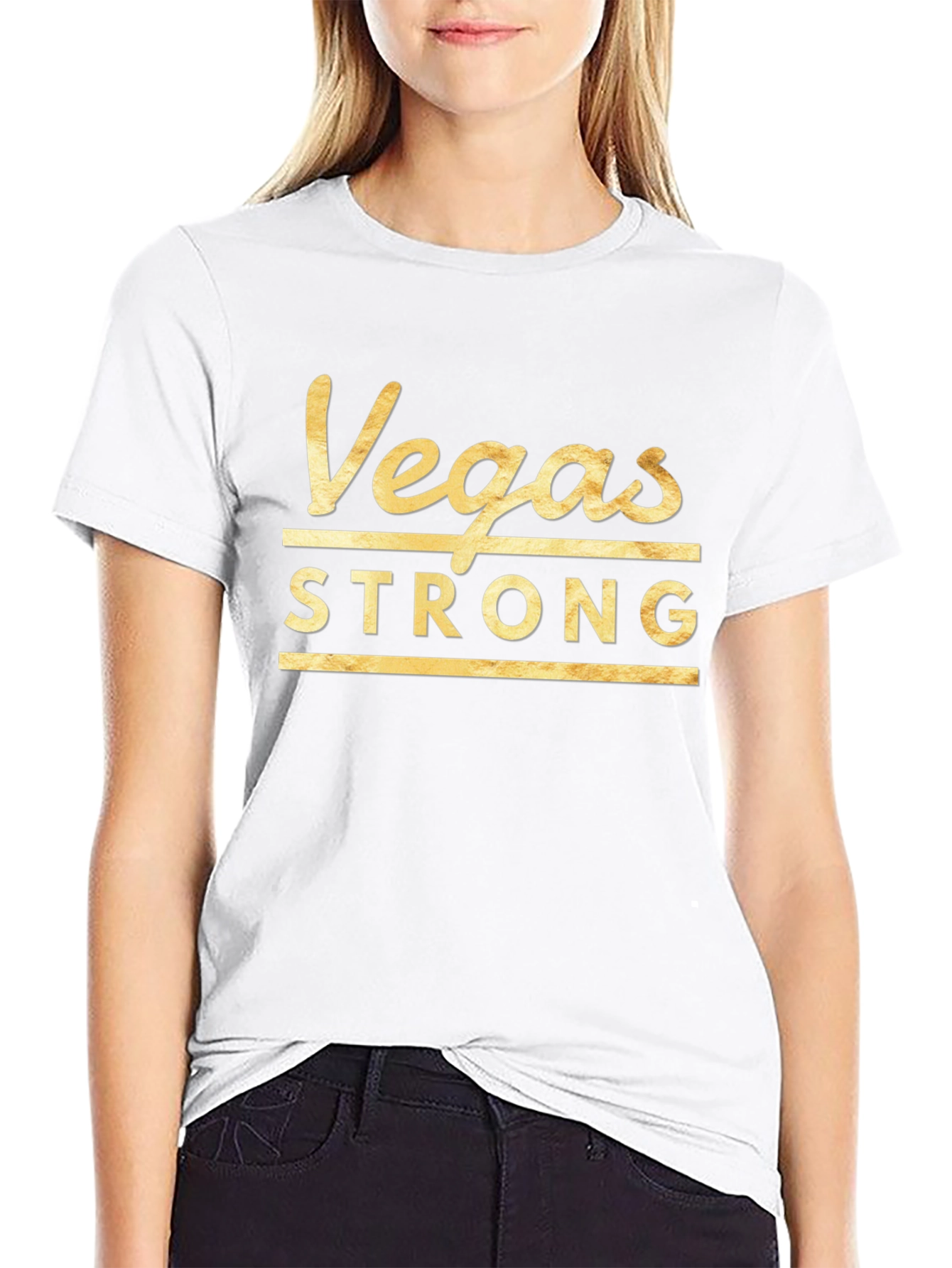 Vegas Strong Black Graphic Tee