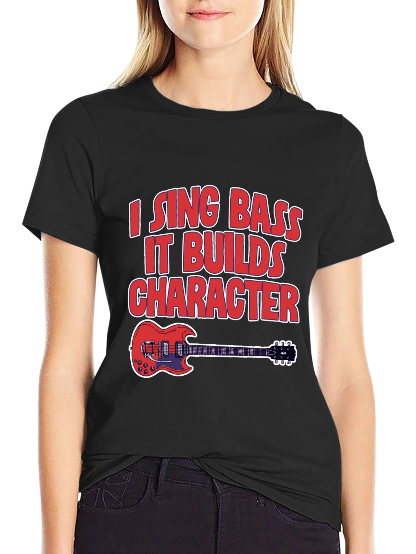 I Sing Bass Guitar Graphic T-Shirt