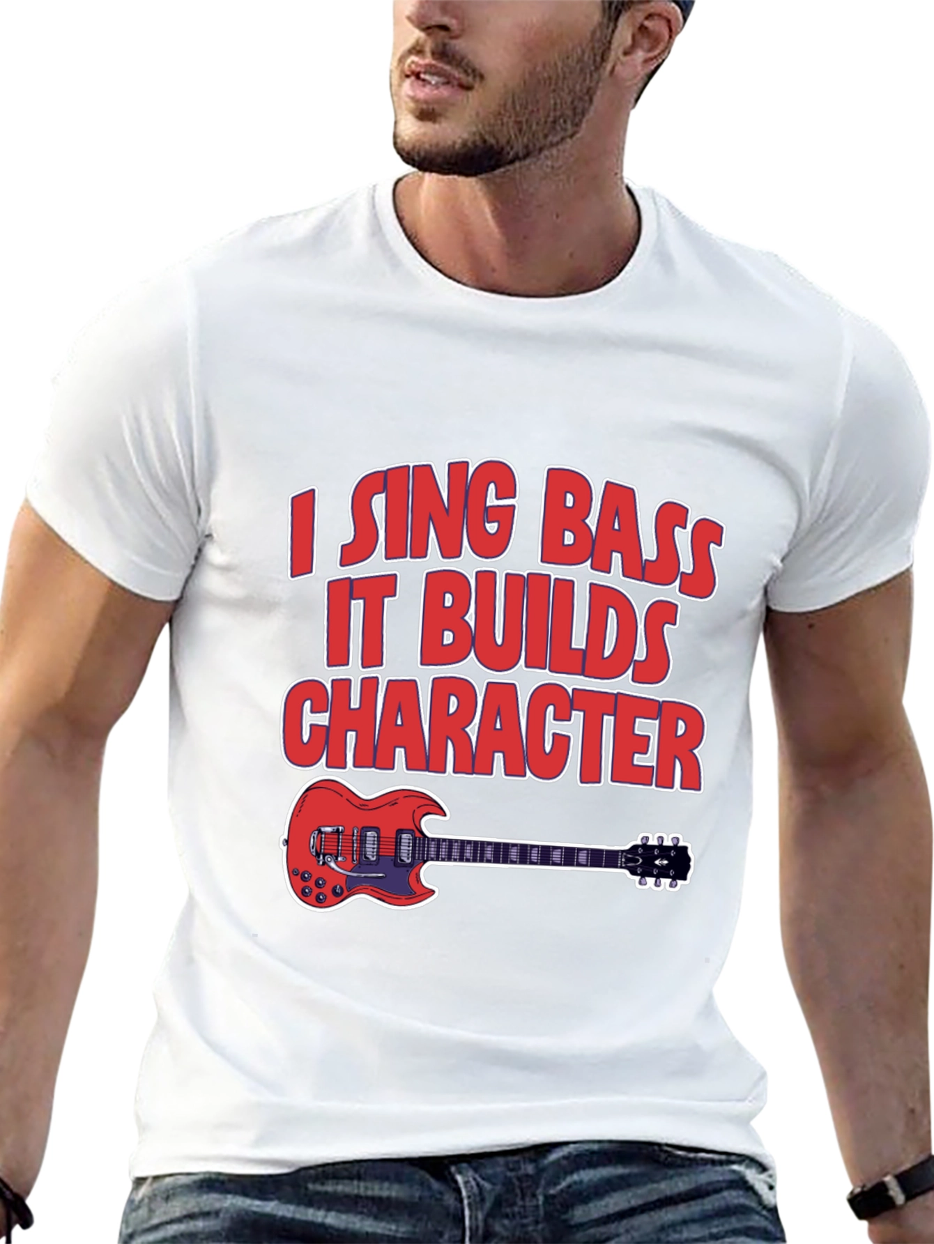 I Sing Bass Guitar Graphic T-Shirt