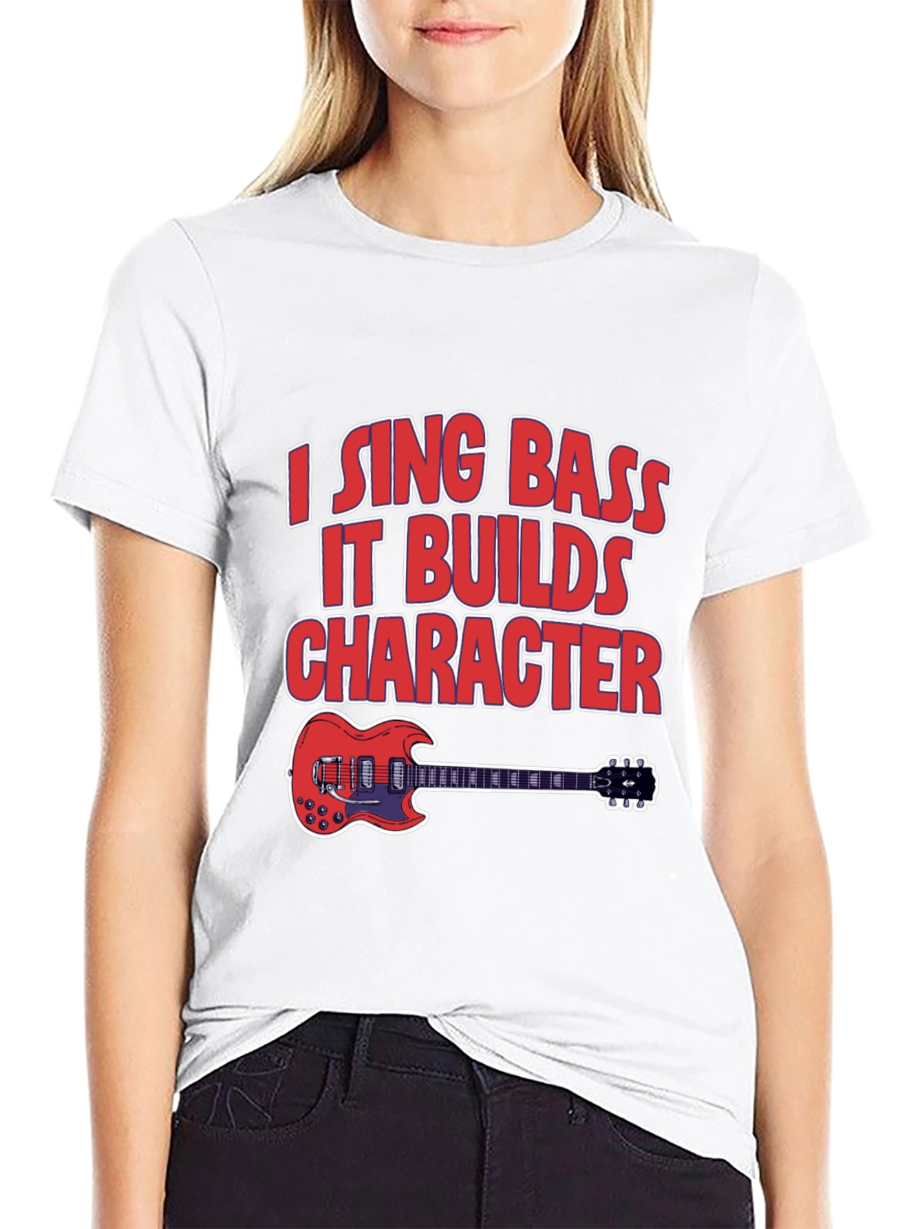 I Sing Bass Guitar Graphic T-Shirt