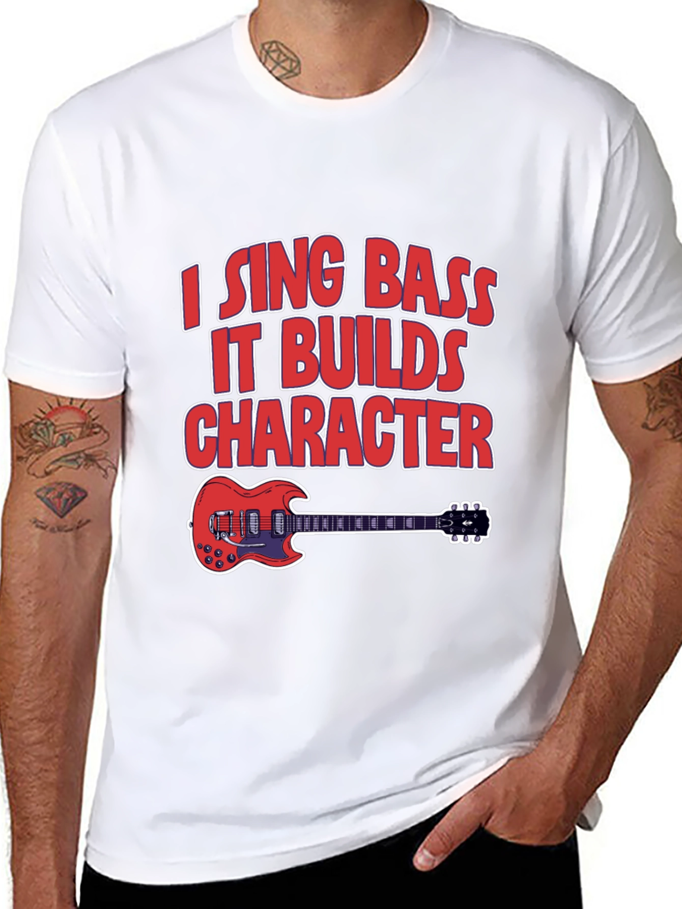 I Sing Bass Guitar Graphic T-Shirt