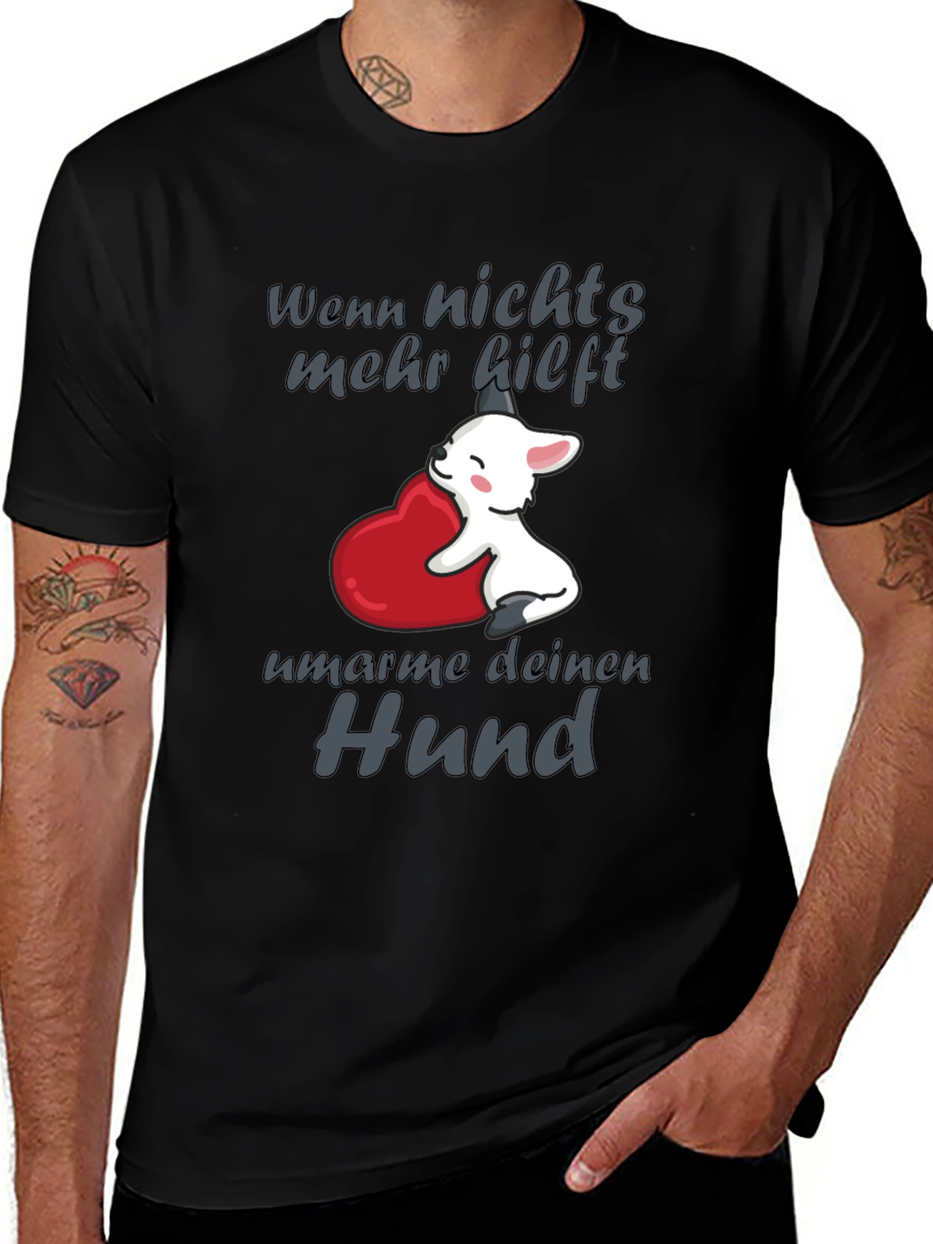 Hug Your Dog T-Shirt - Cute Dog Design Tee