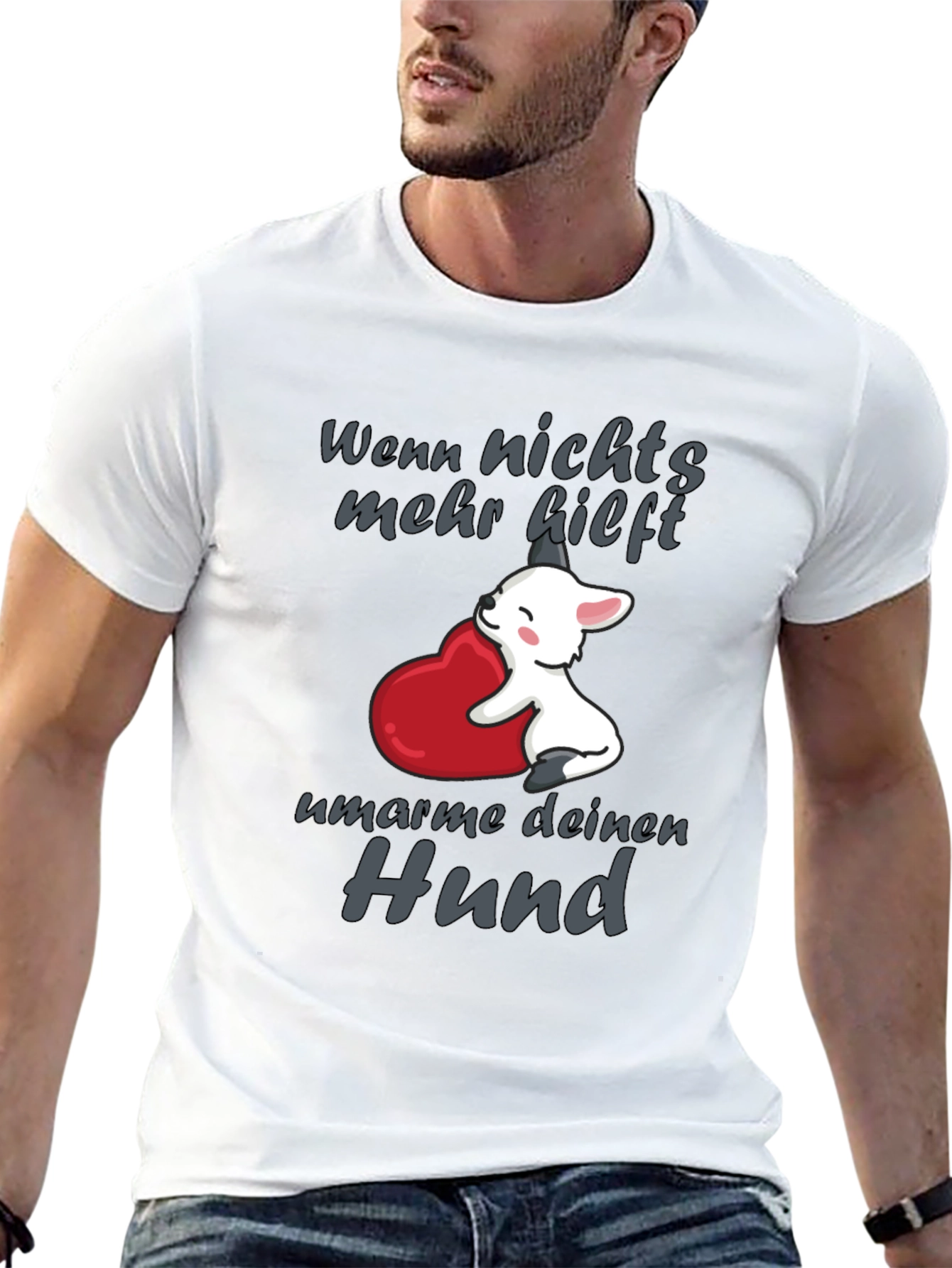 Hug Your Dog T-Shirt - Cute Dog Design Tee
