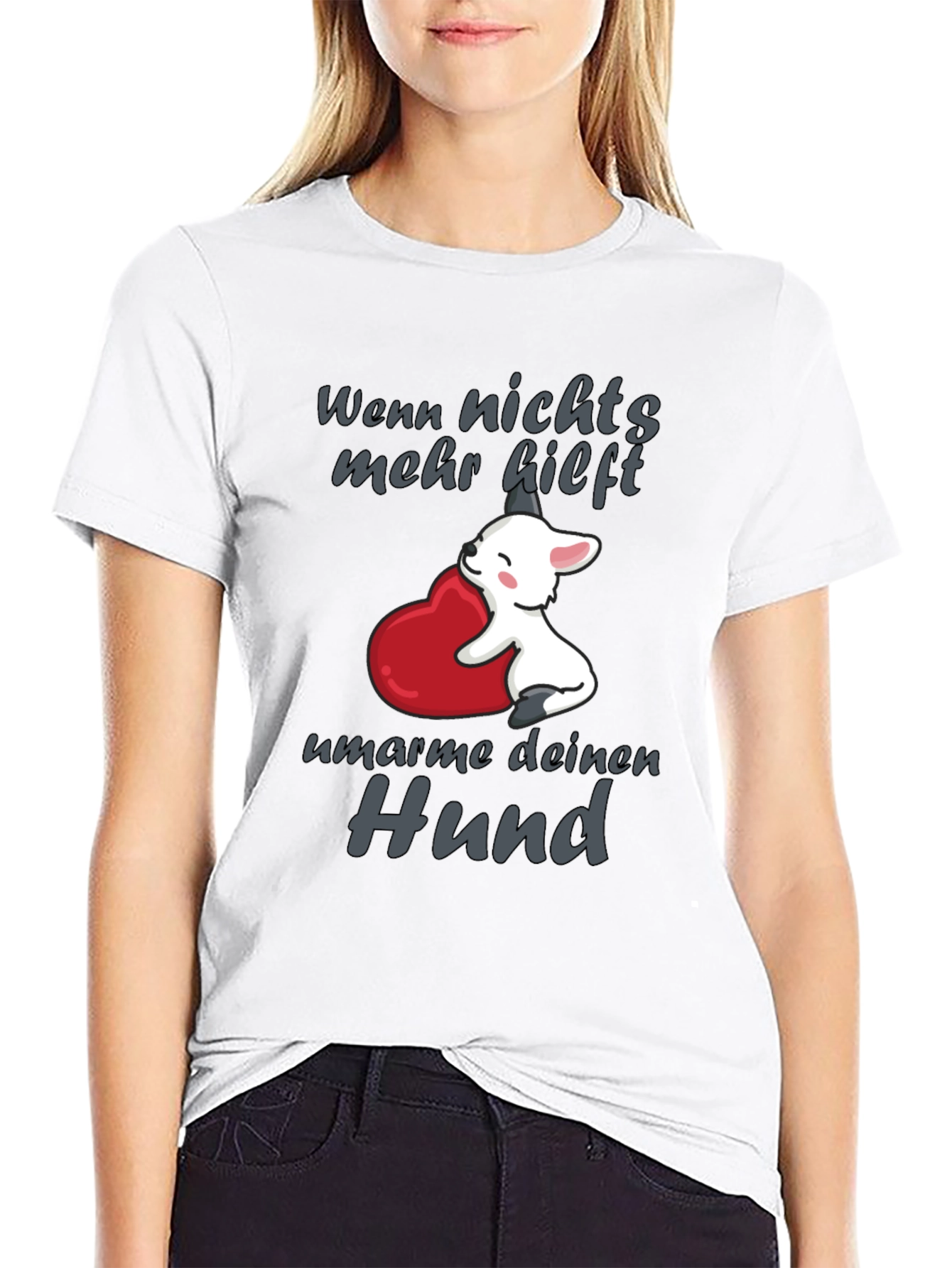 Hug Your Dog T-Shirt - Cute Dog Design Tee