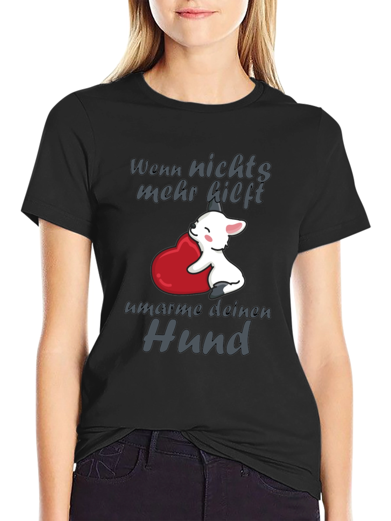 Hug Your Dog T-Shirt - Cute Dog Design Tee