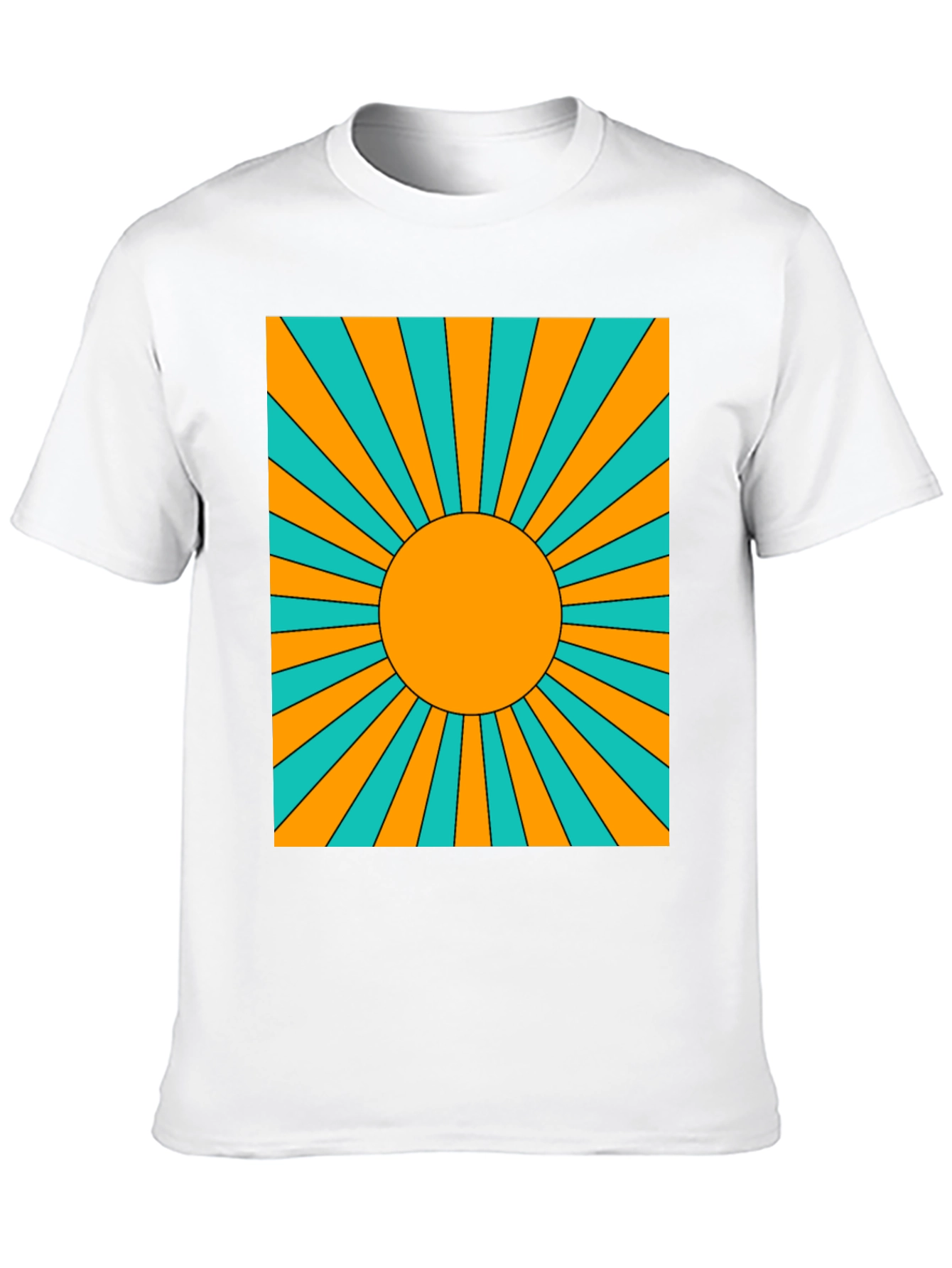 Retro Sunburst Graphic Tee - Black